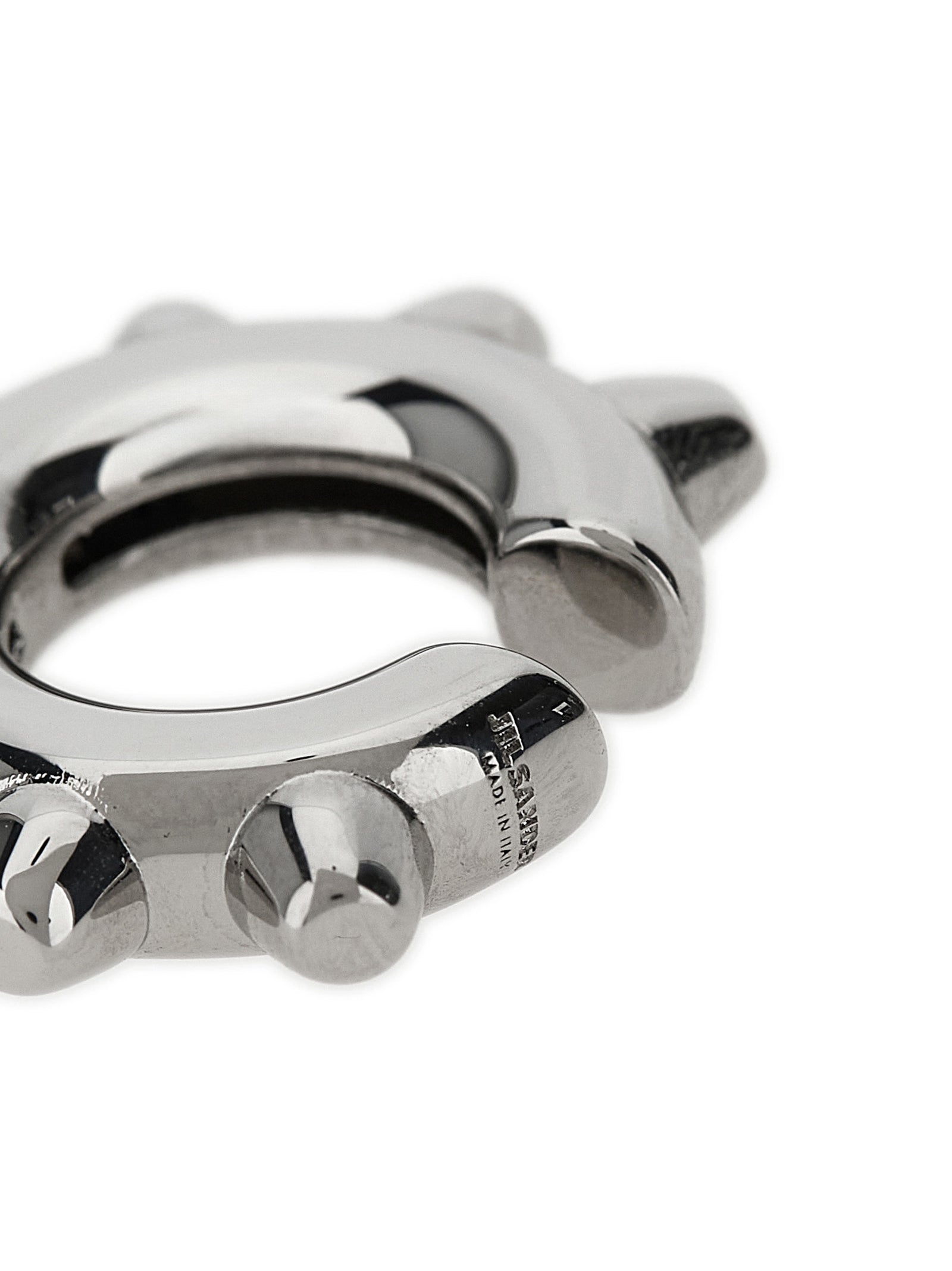 Jil Sander Silver Brass Earrings