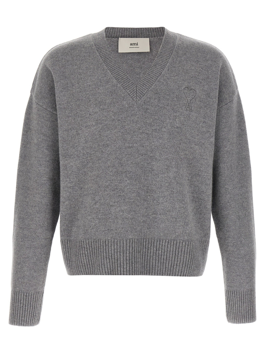 Ami Paris Gray Wool Cardigan