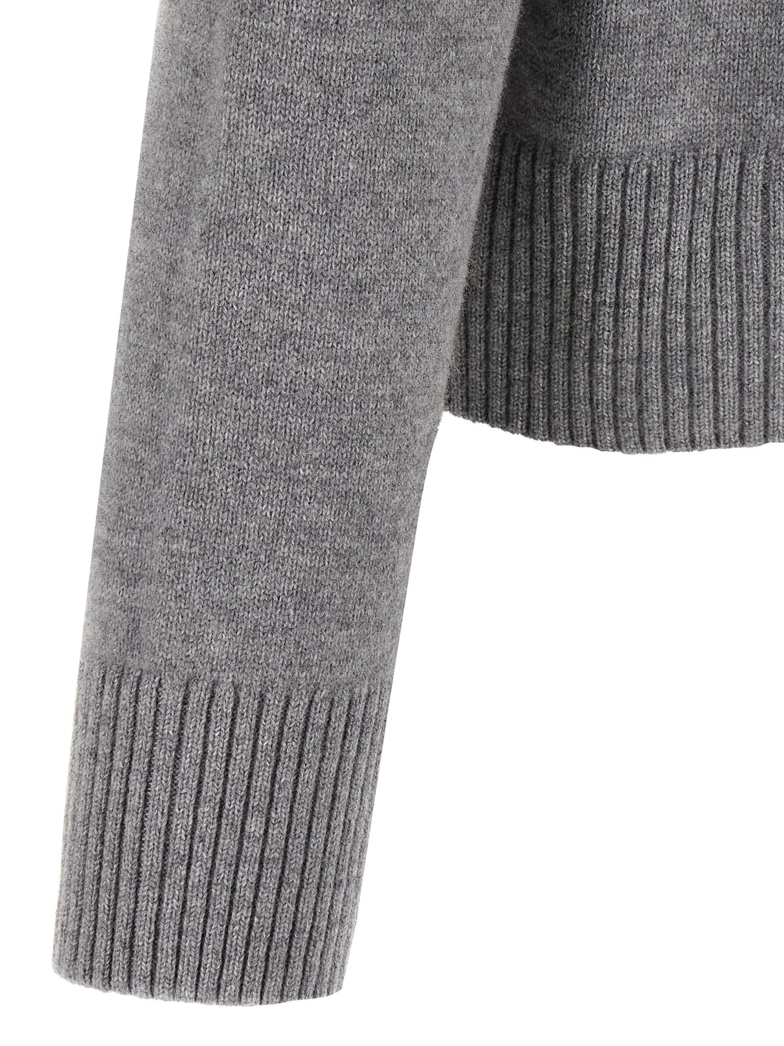 Ami Paris Gray Wool Cardigan