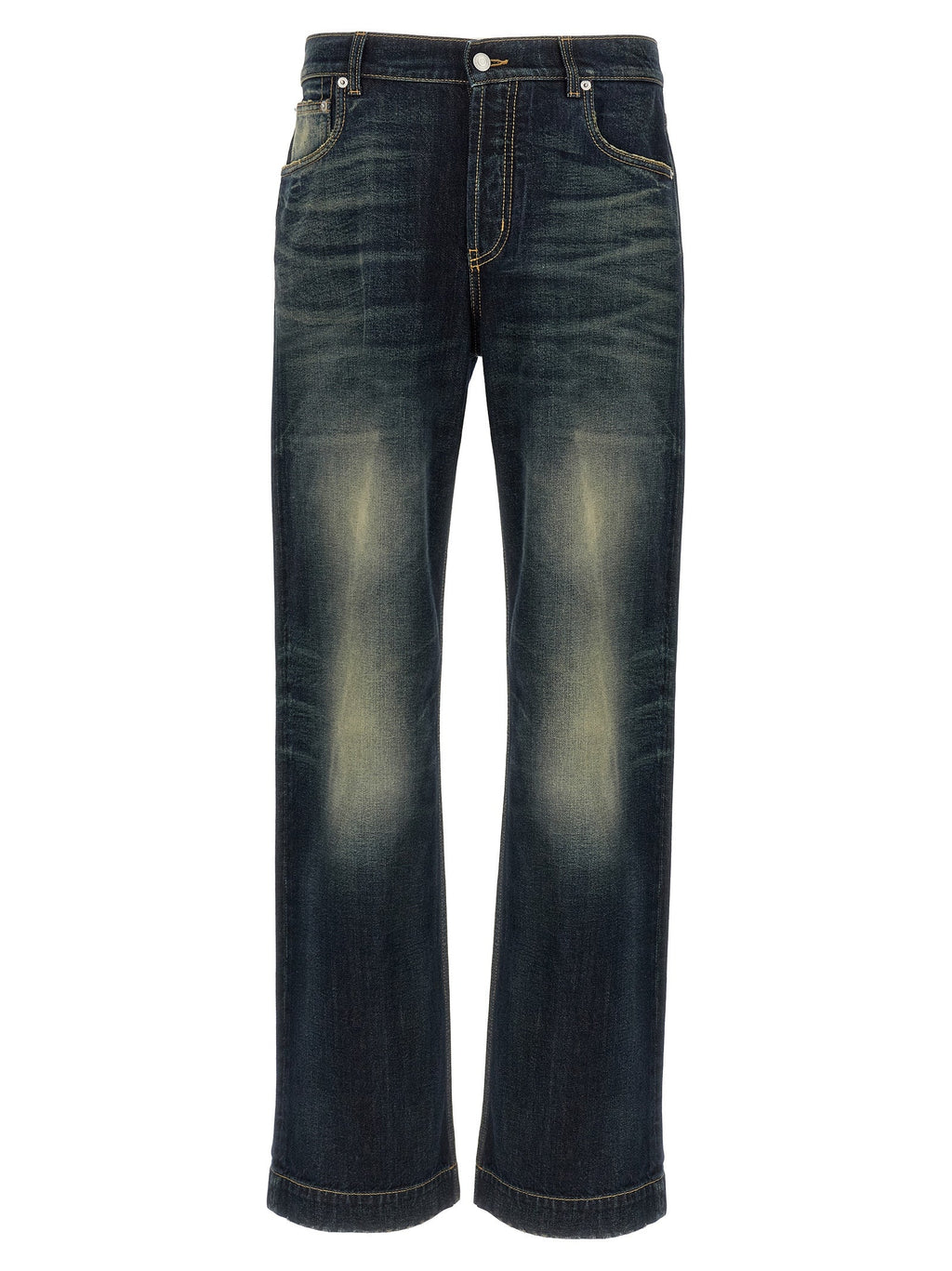 Alexander McQueen Blue Cotton Jeans Denim