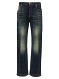 Alexander McQueen Blue Cotton Jeans Denim