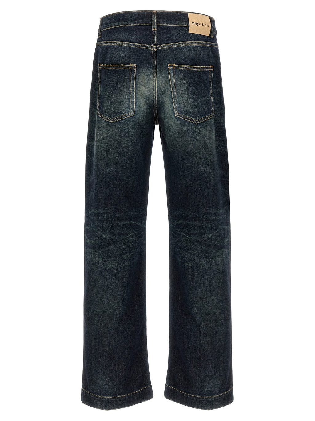 Alexander McQueen Blue Cotton Jeans Denim