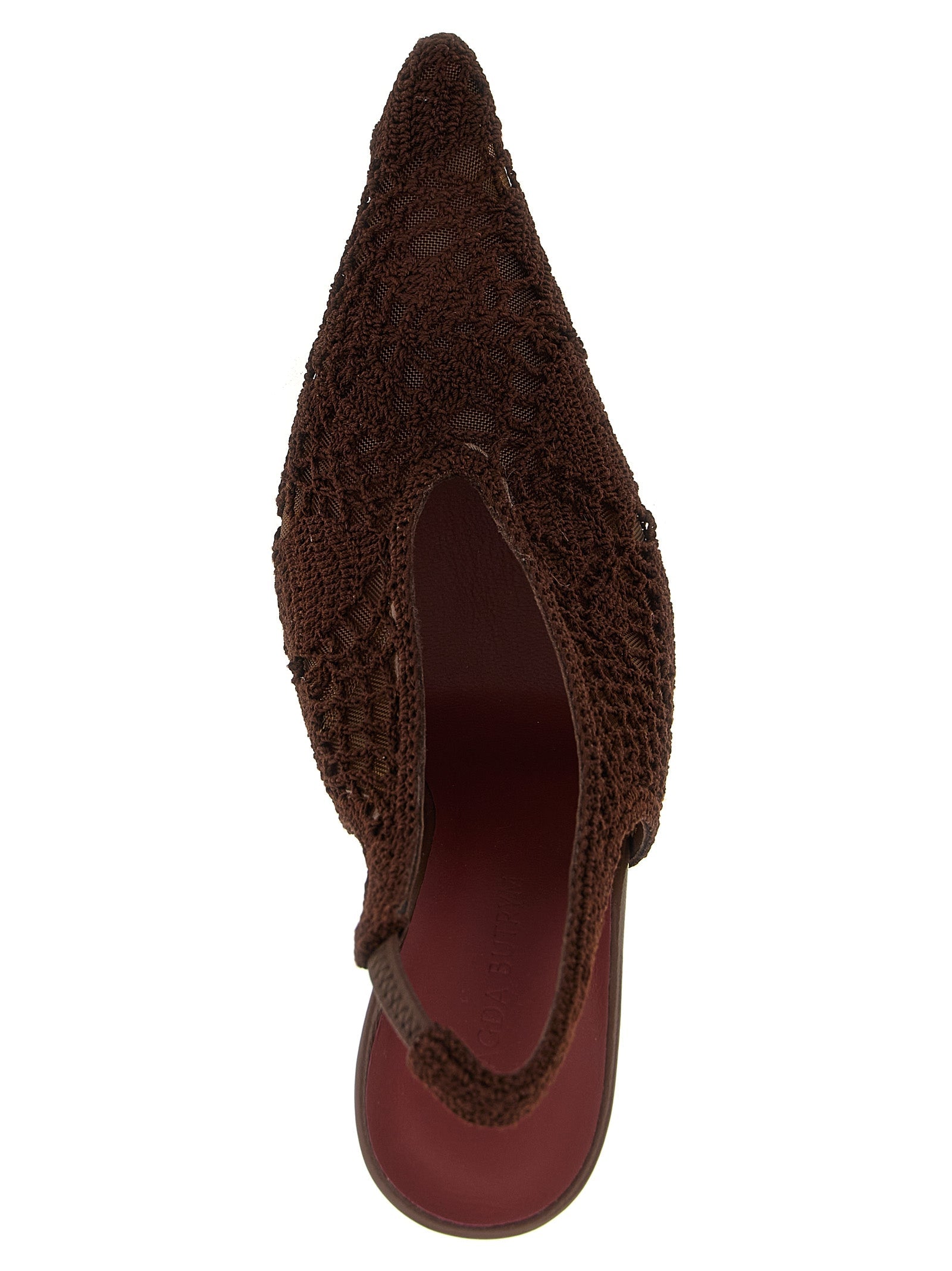 Magda Butrym Brown Cotton High Heel Pumps