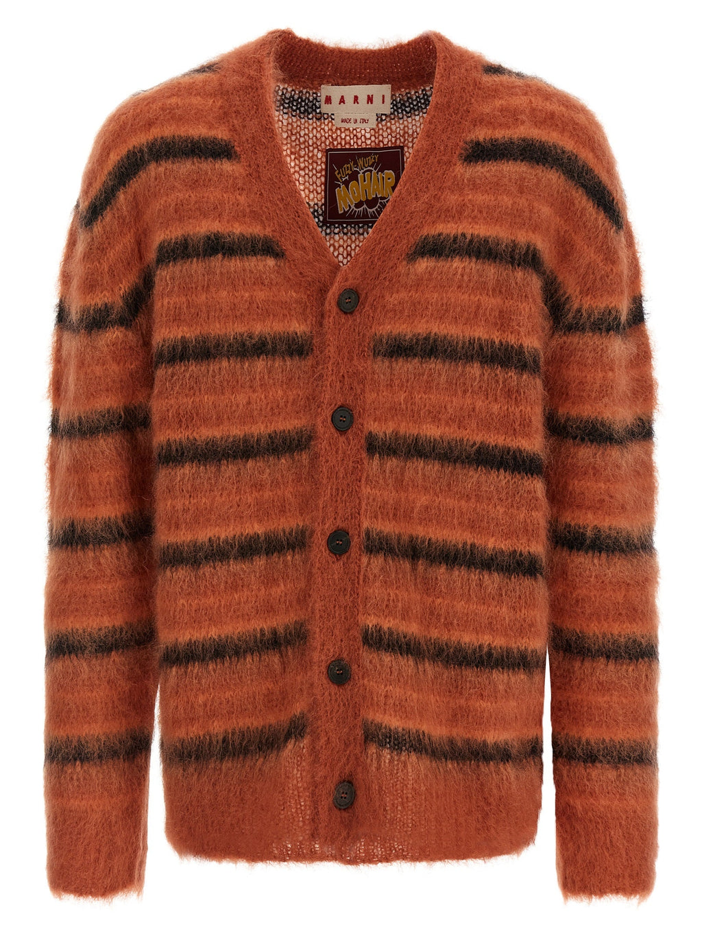 Marni Orange Fabric Cardigan