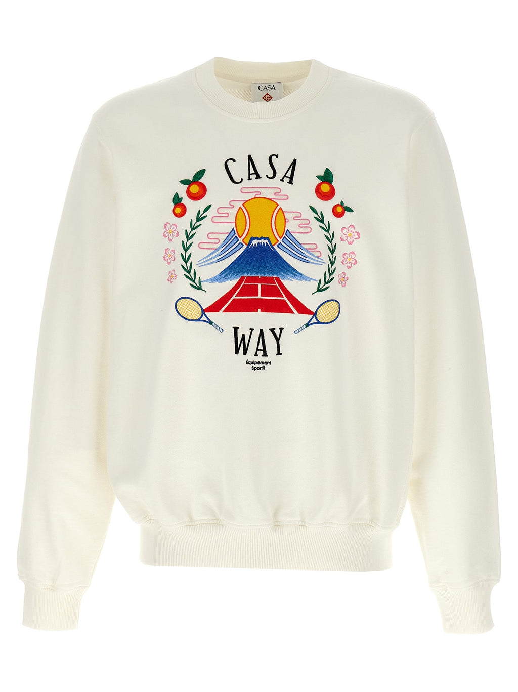 Casablanca White Cotton Sweatshirt