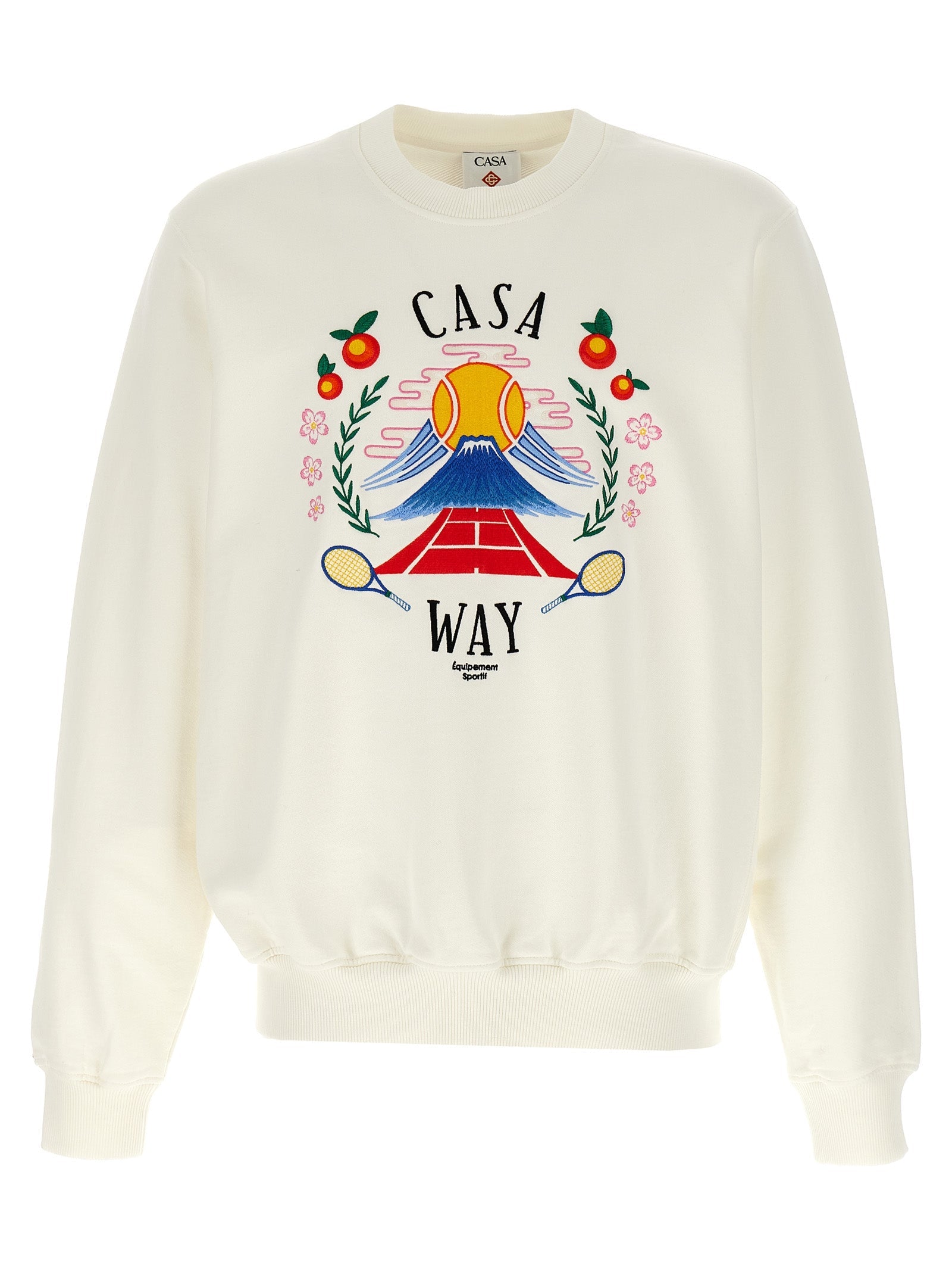 Casablanca White Cotton Sweatshirt