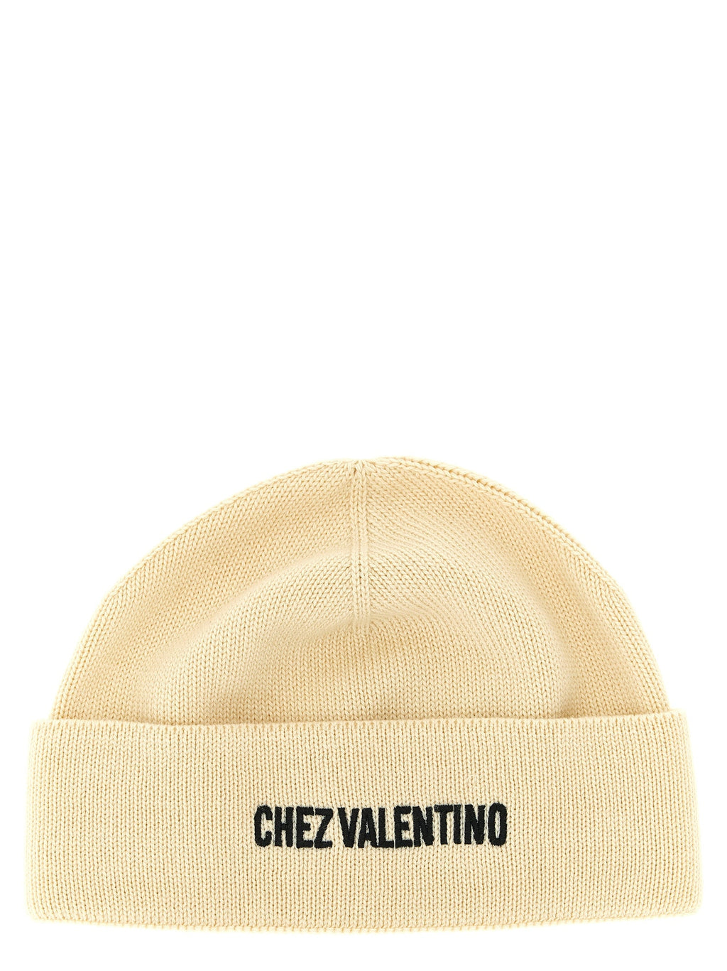 Valentino Garavani Beige Cotton Beanie