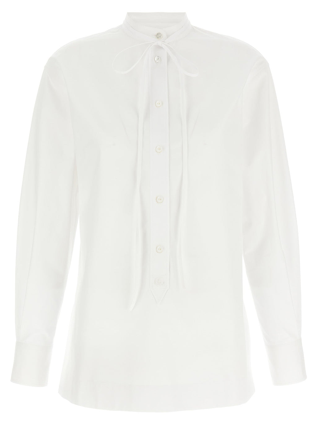 Gucci White Cotton Blouse