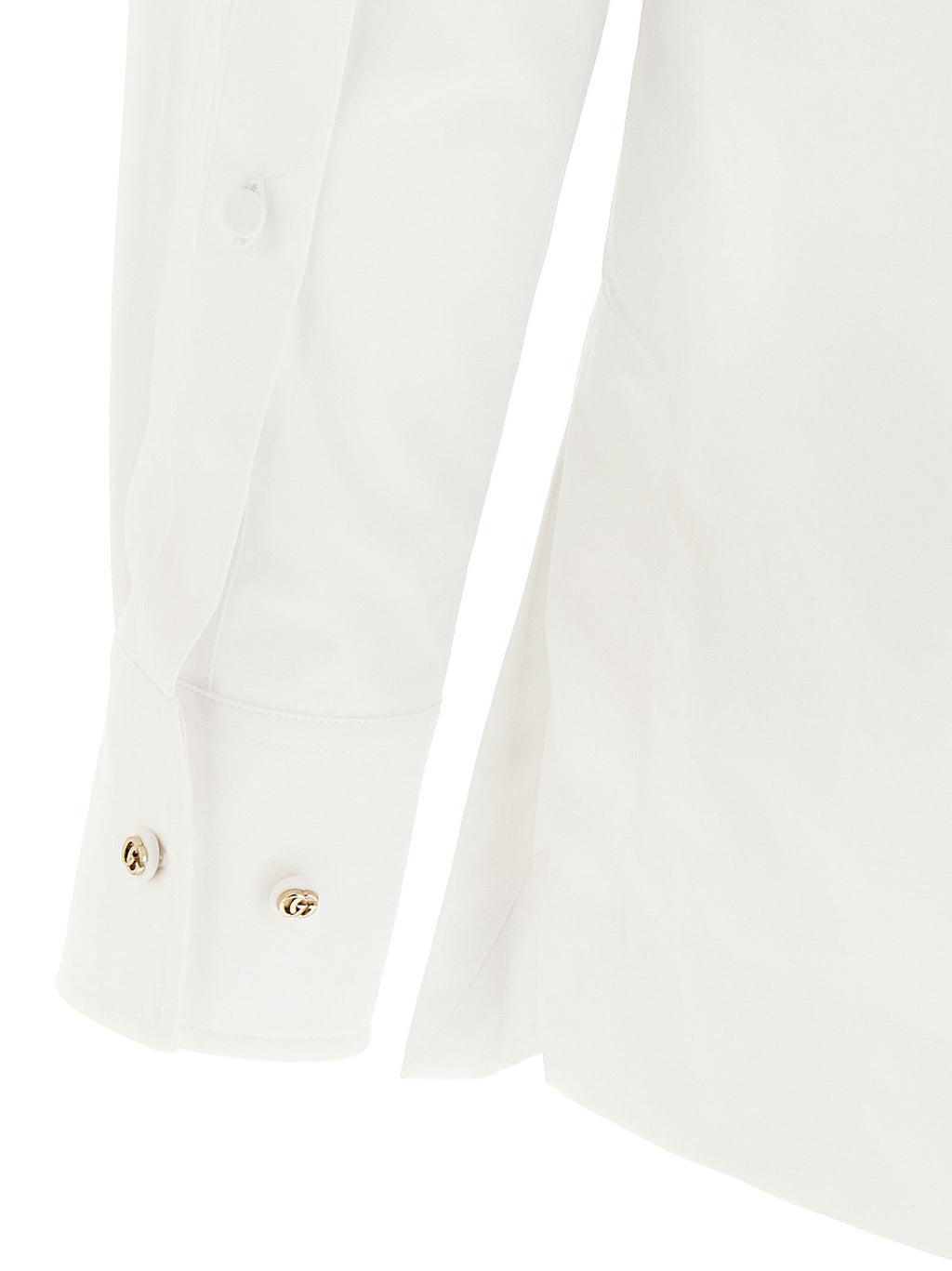 Gucci White Cotton Blouse