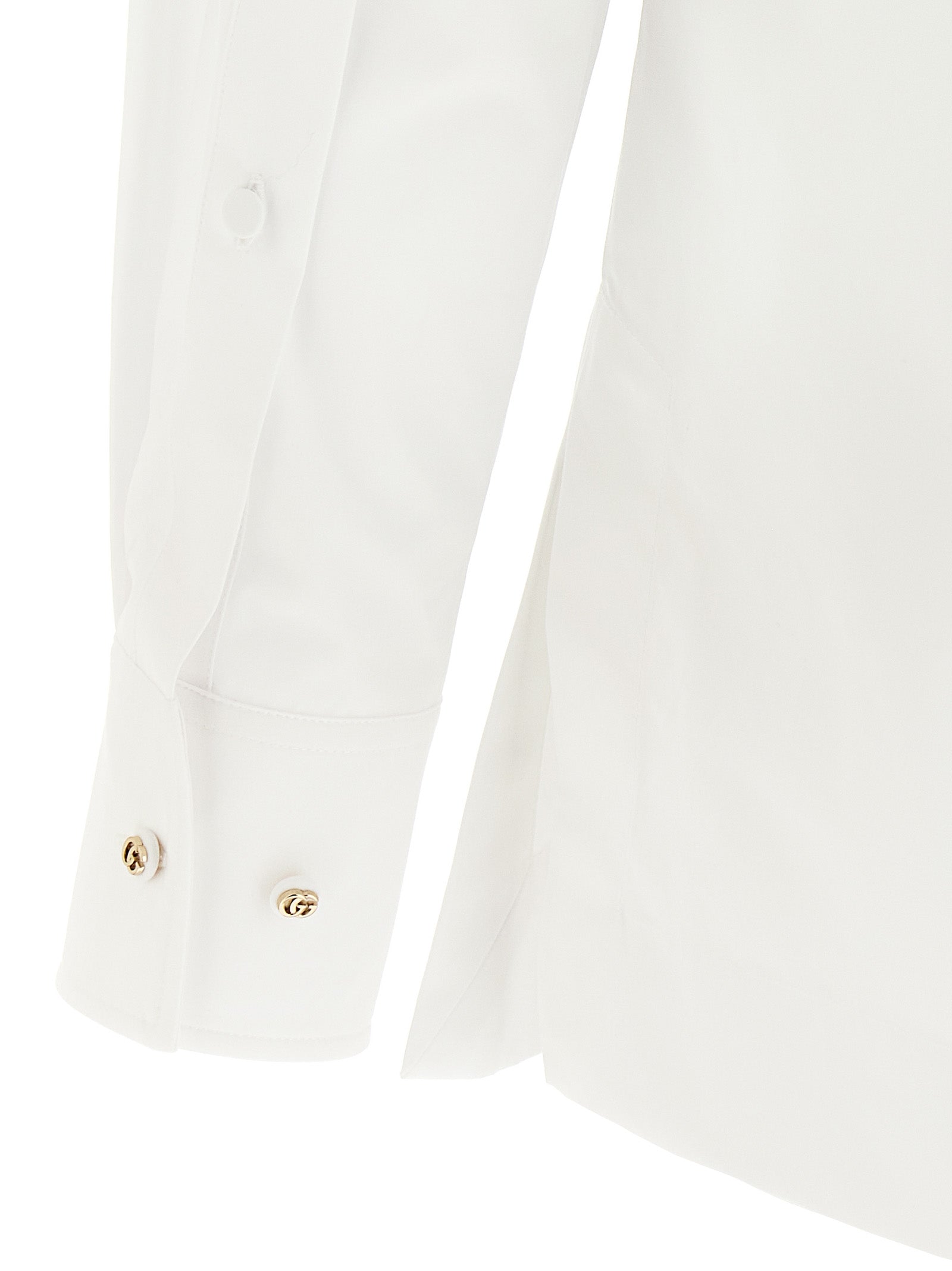 Gucci White Cotton Blouse