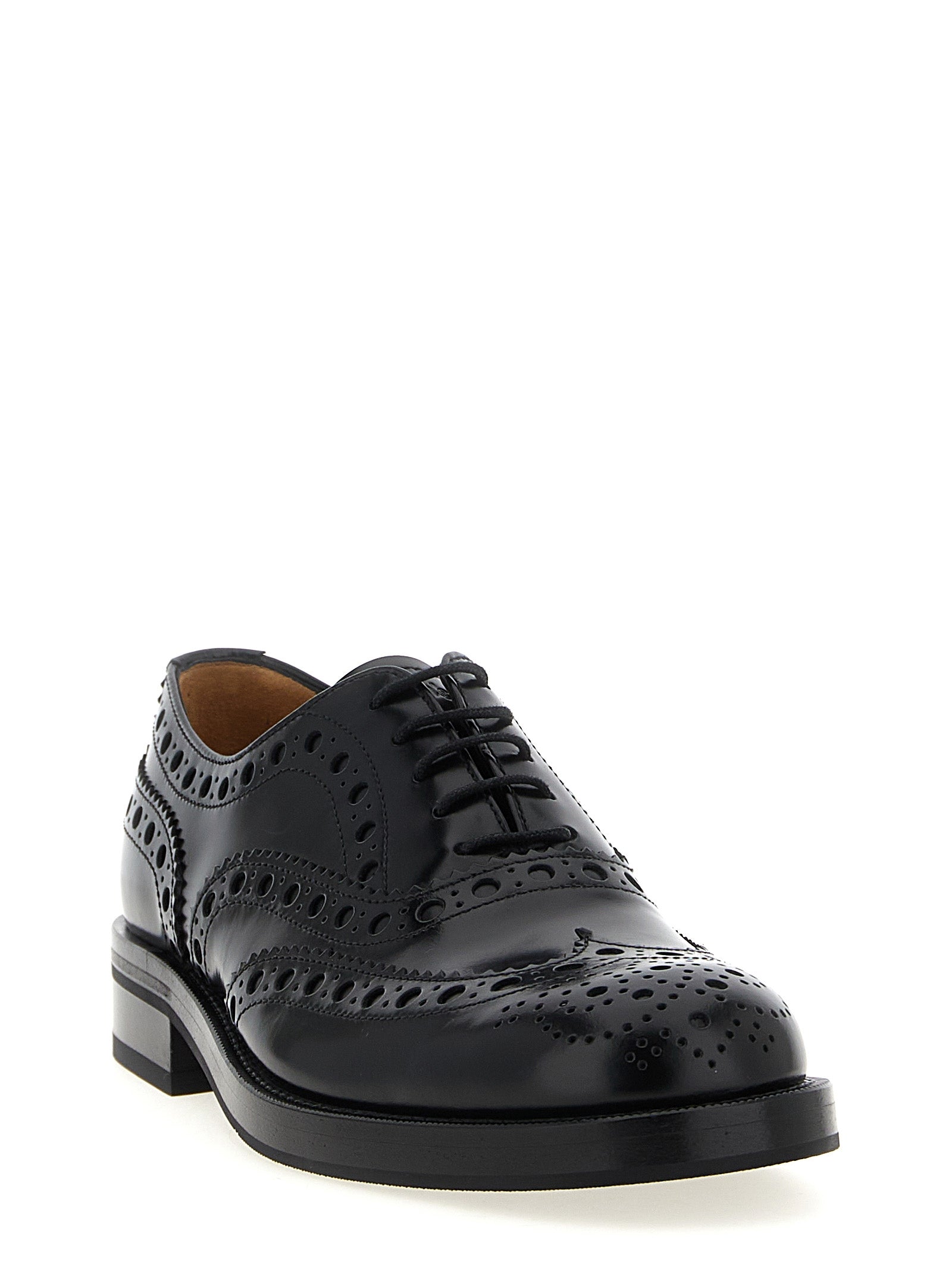 Church's Black Calfskin Oxfords And Derbies
