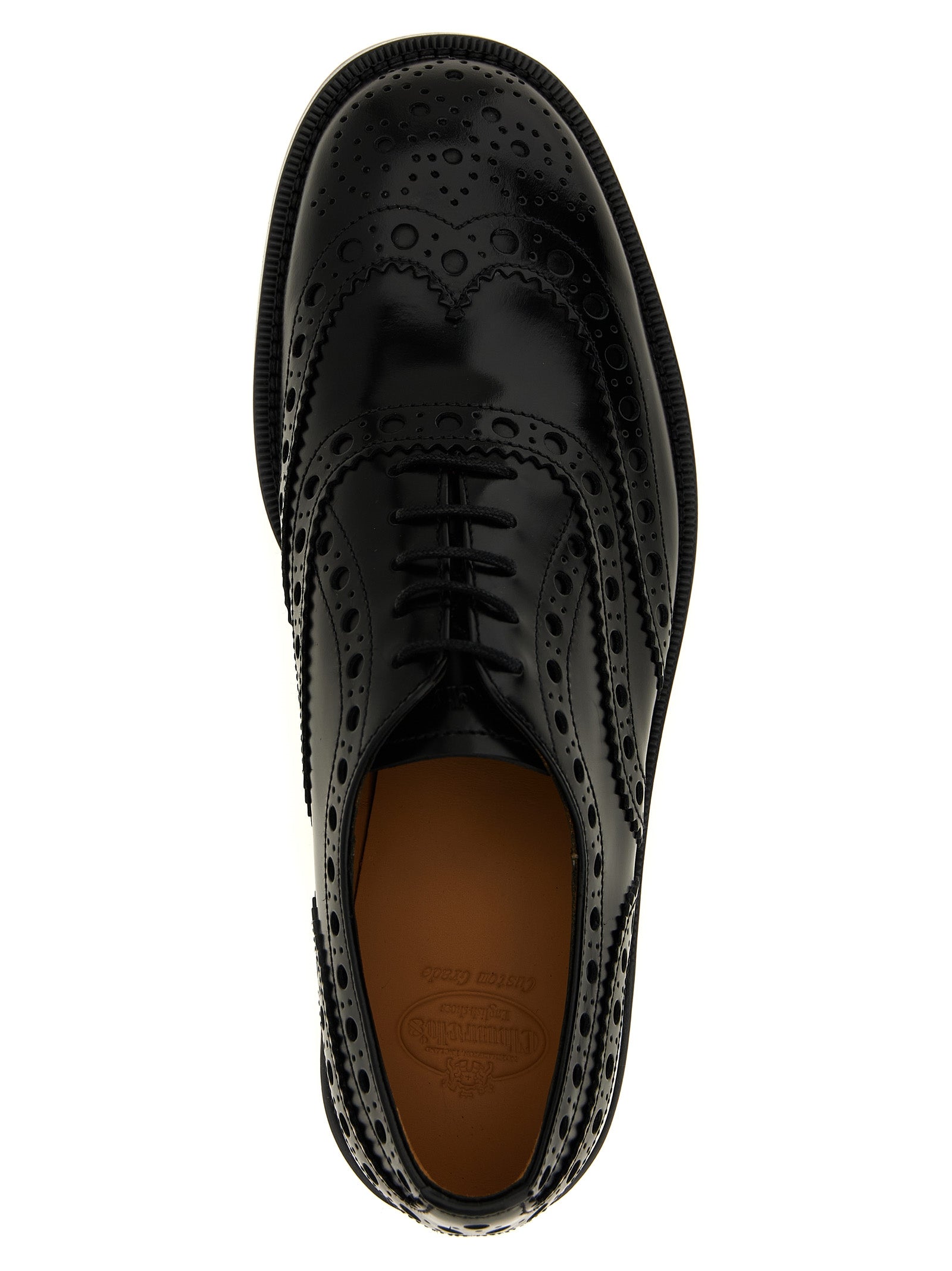 Church's Black Calfskin Oxfords And Derbies