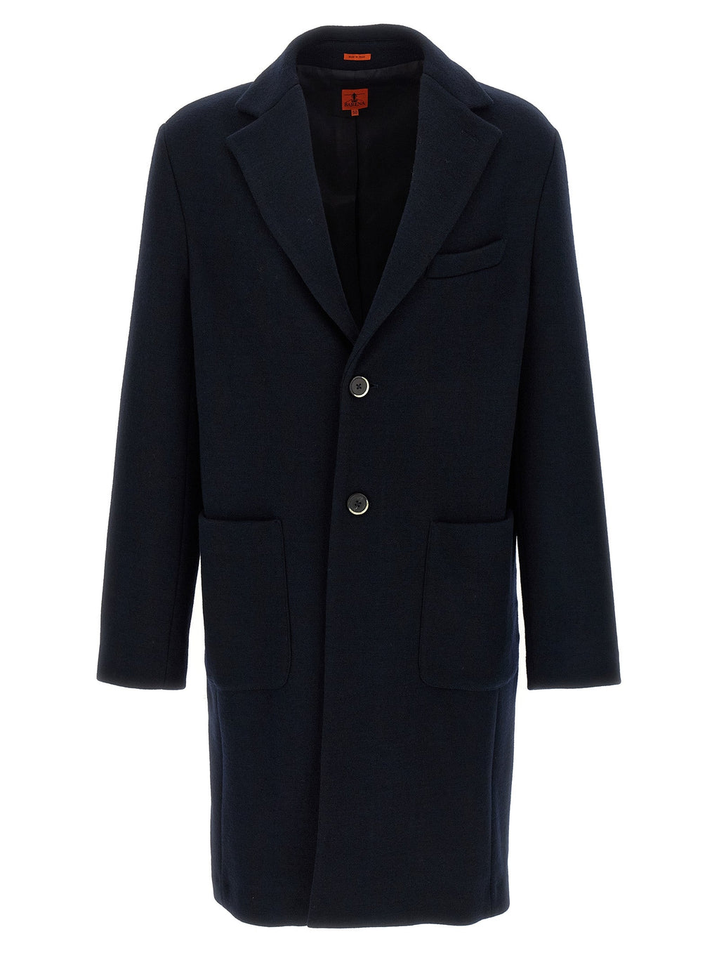 BARENA Black Virgin Wool Coat