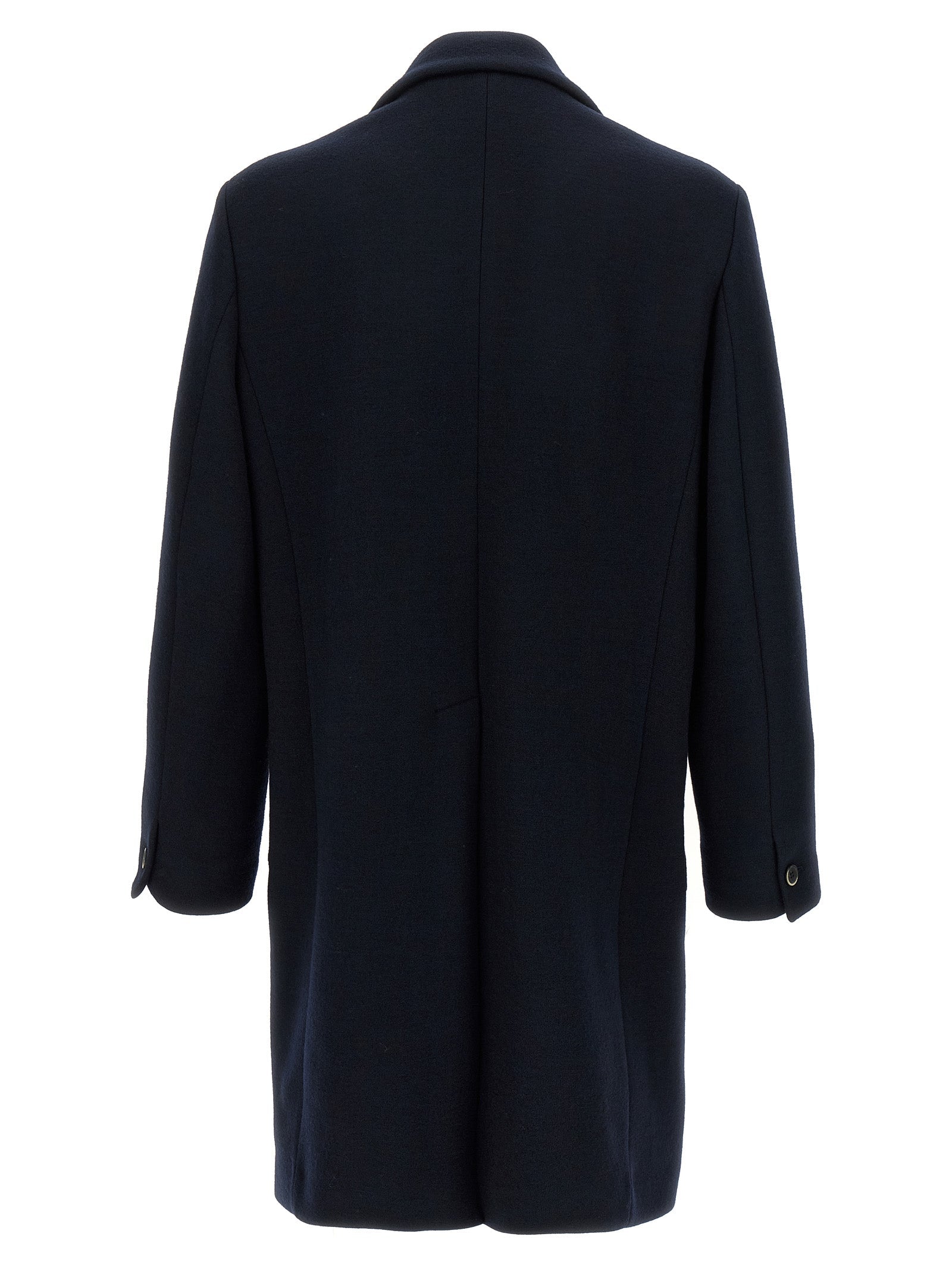 BARENA Black Virgin Wool Coat