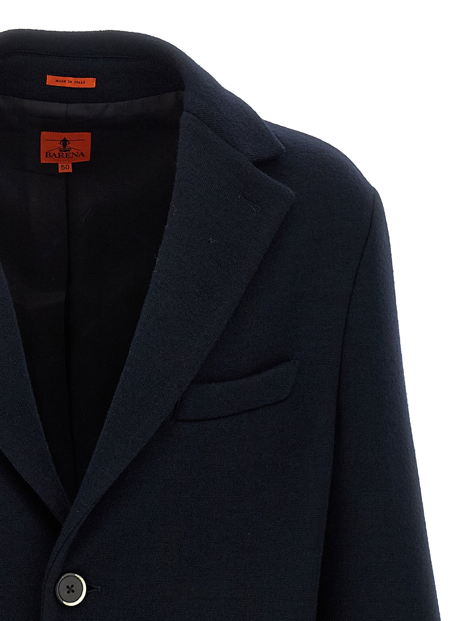 BARENA Black Virgin Wool Coat