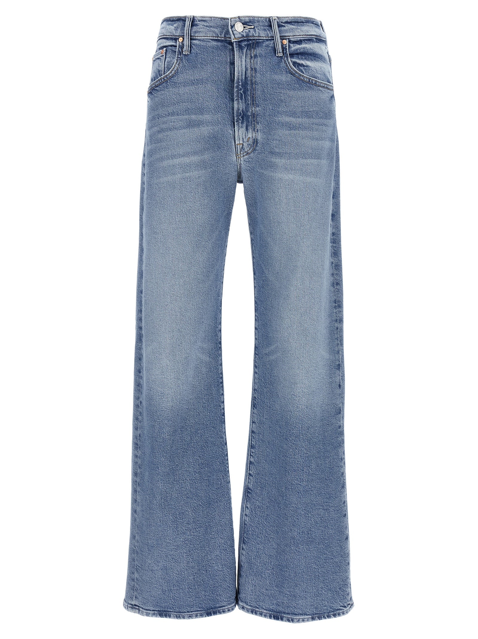 Mother Denim Blue Cotton High-Waisted Jean
