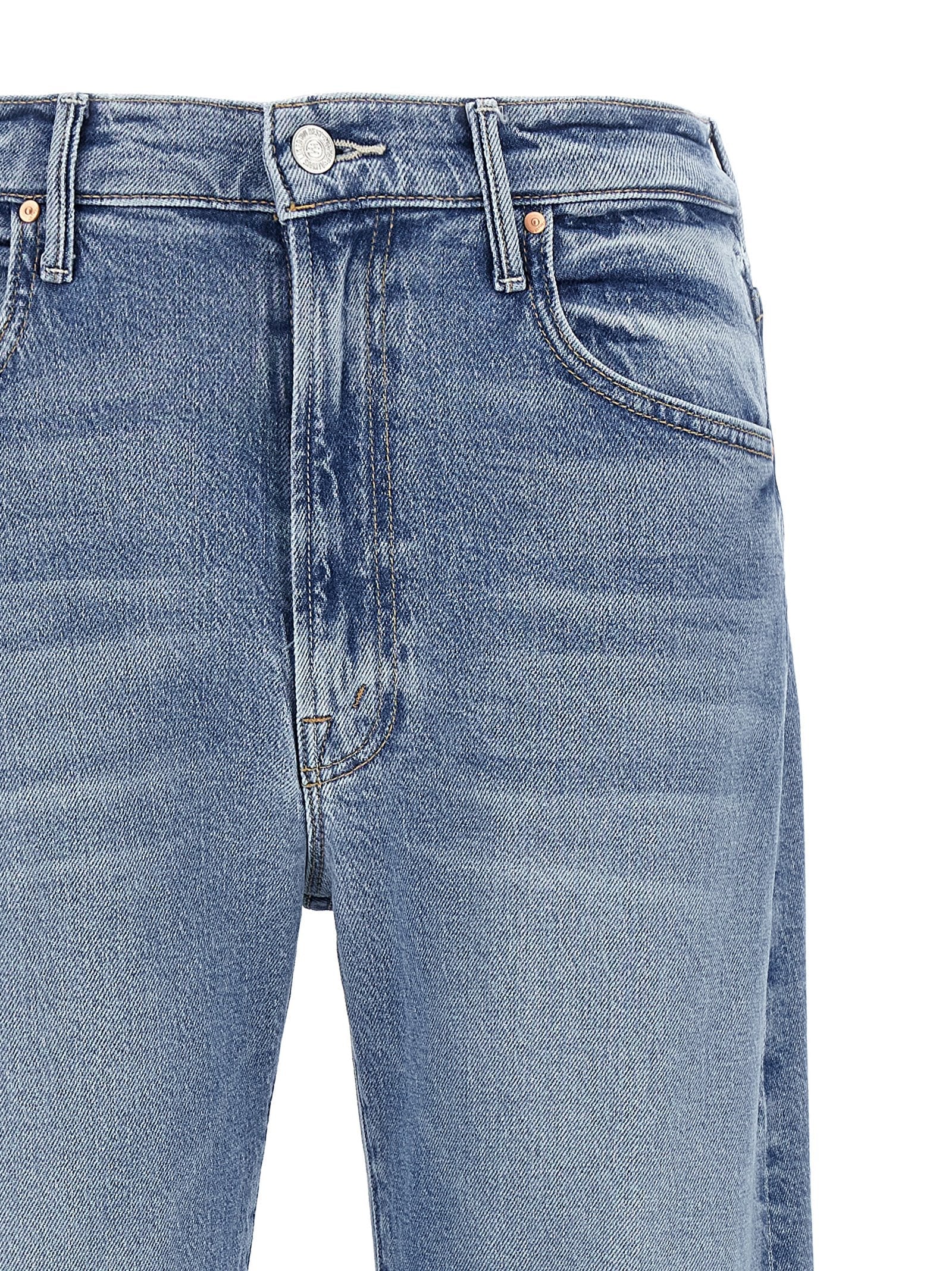 Mother Denim Blue Cotton High-Waisted Jean
