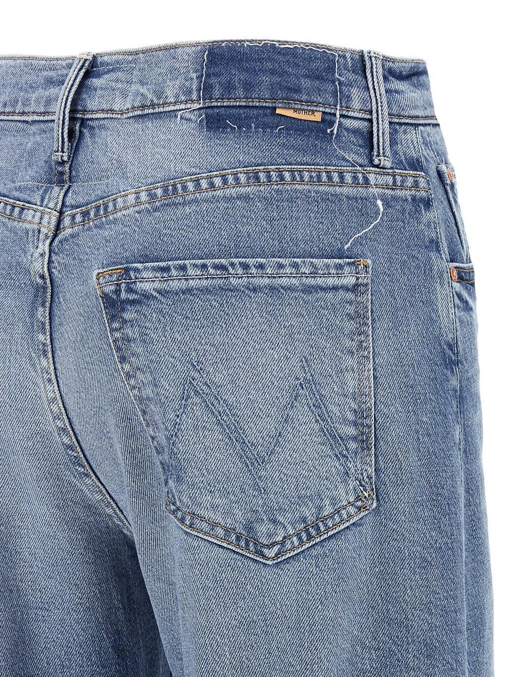Mother Denim Blue Cotton High-Waisted Jean