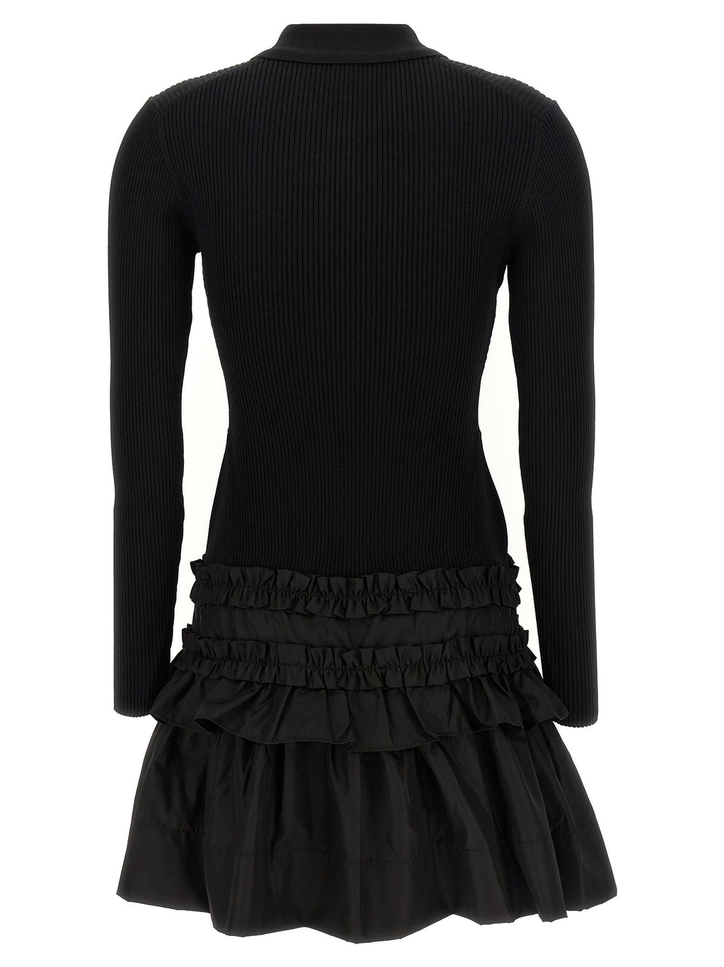 Ganni Black Viscose Short Dress