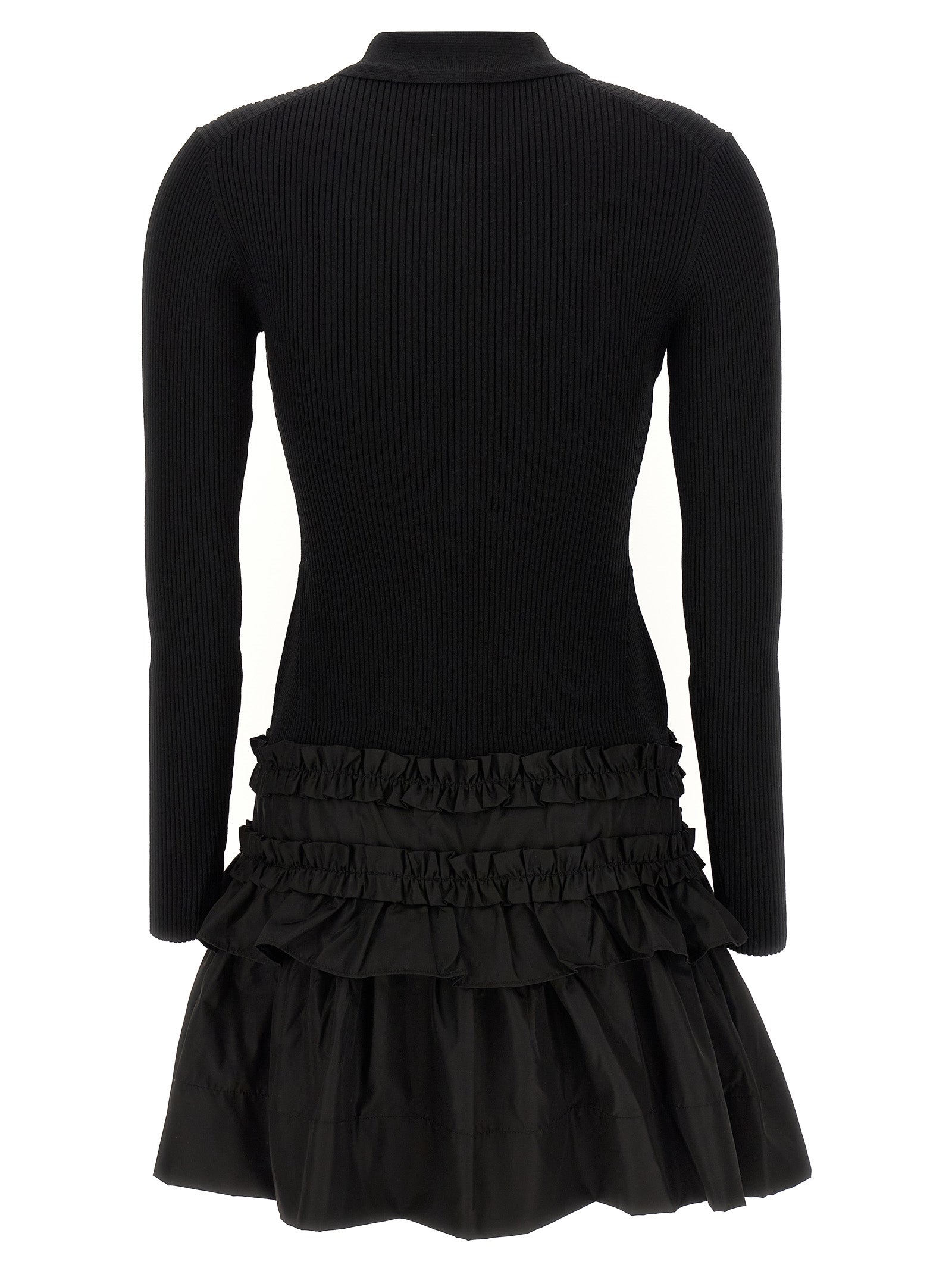 Ganni Black Viscose Short Dress