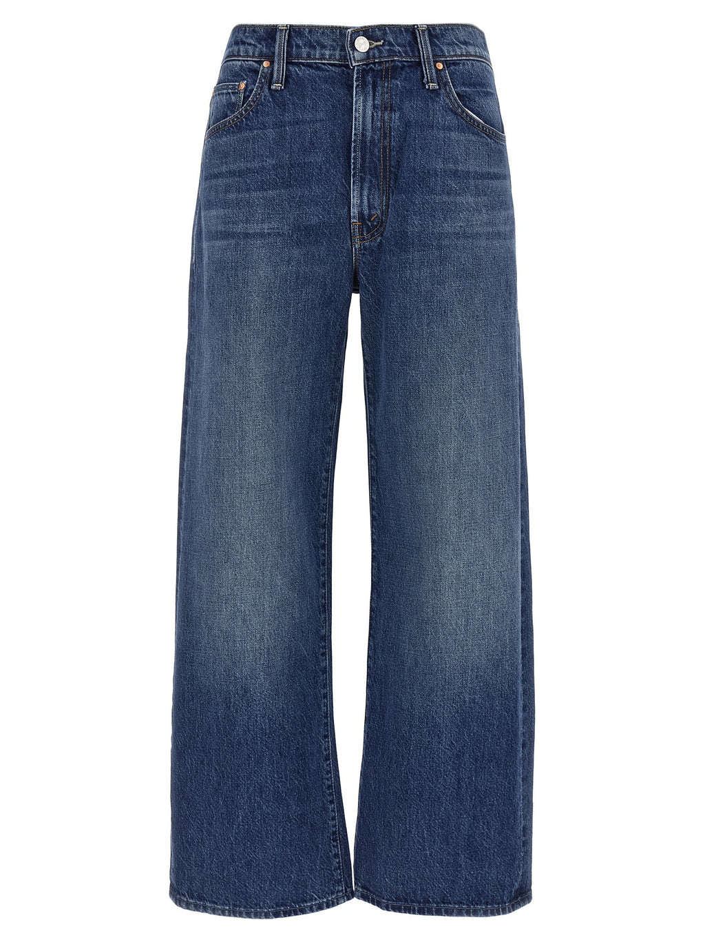 Mother Denim Blue Cotton Flared Jeans