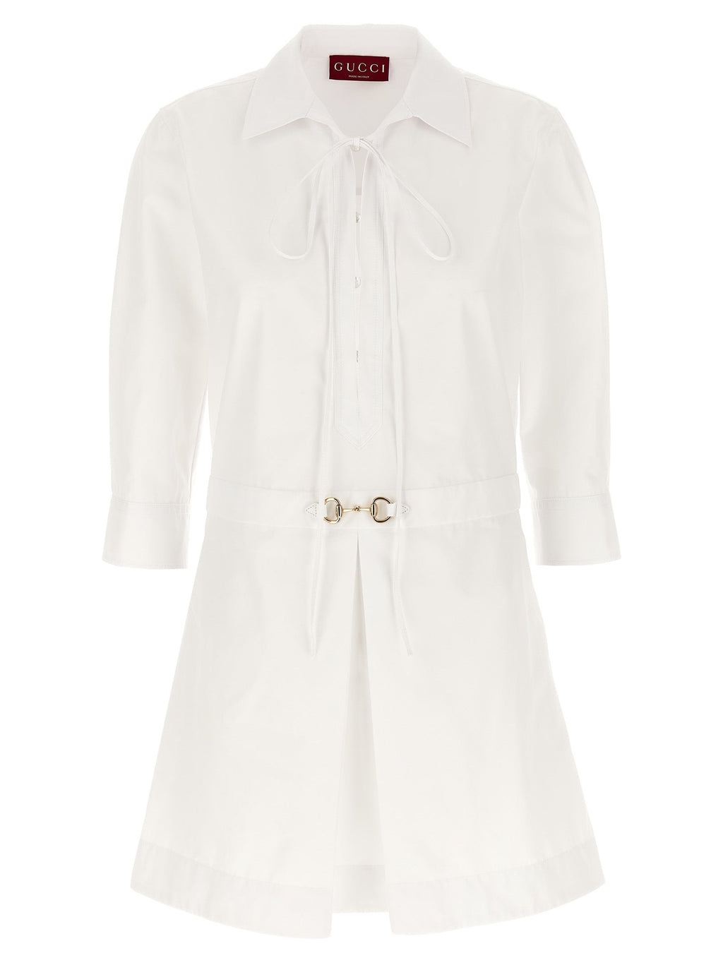 Gucci White Cotton Short Dress