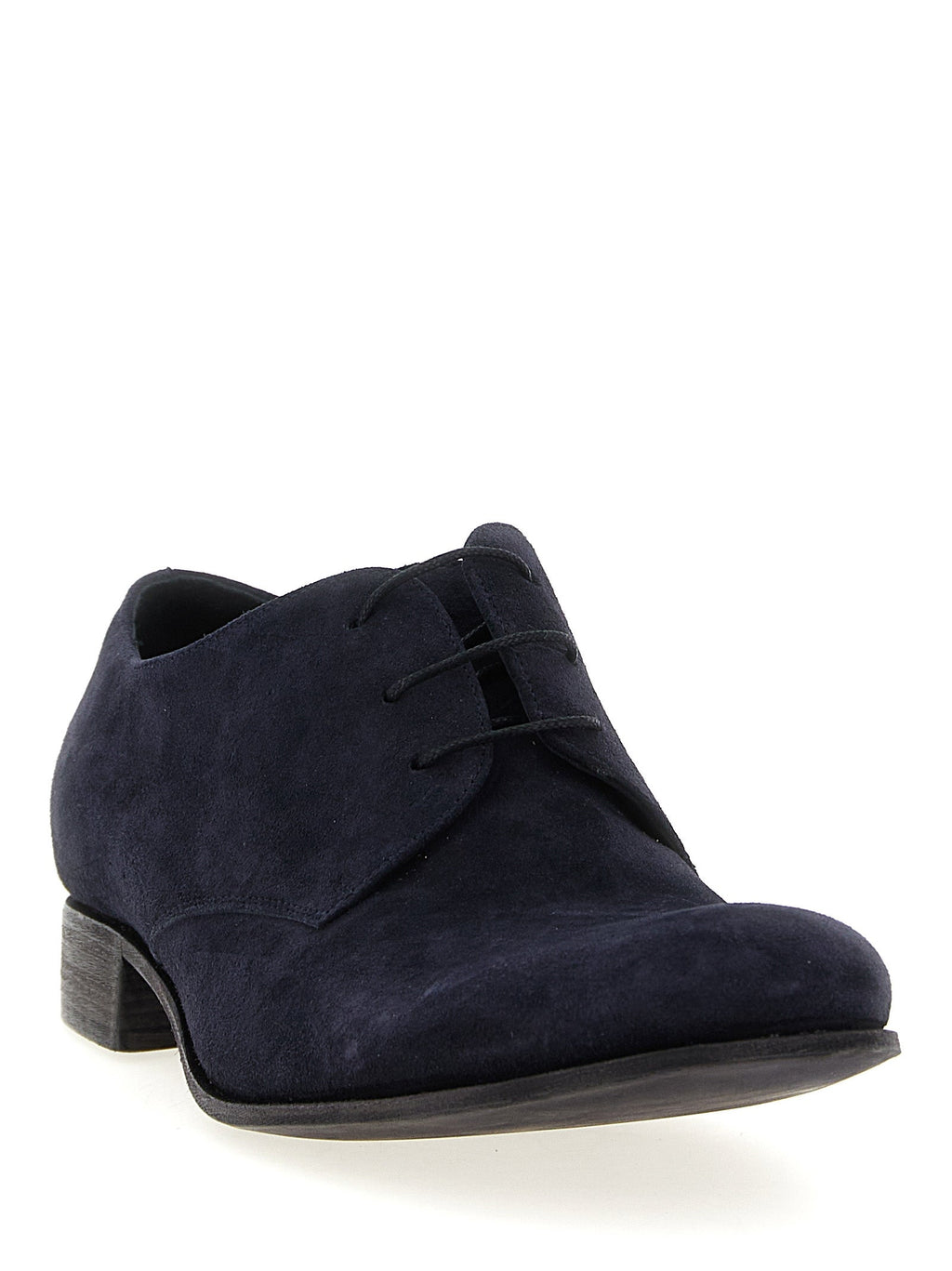 JULIAN Blue Suede Leather Oxfords And Derbies