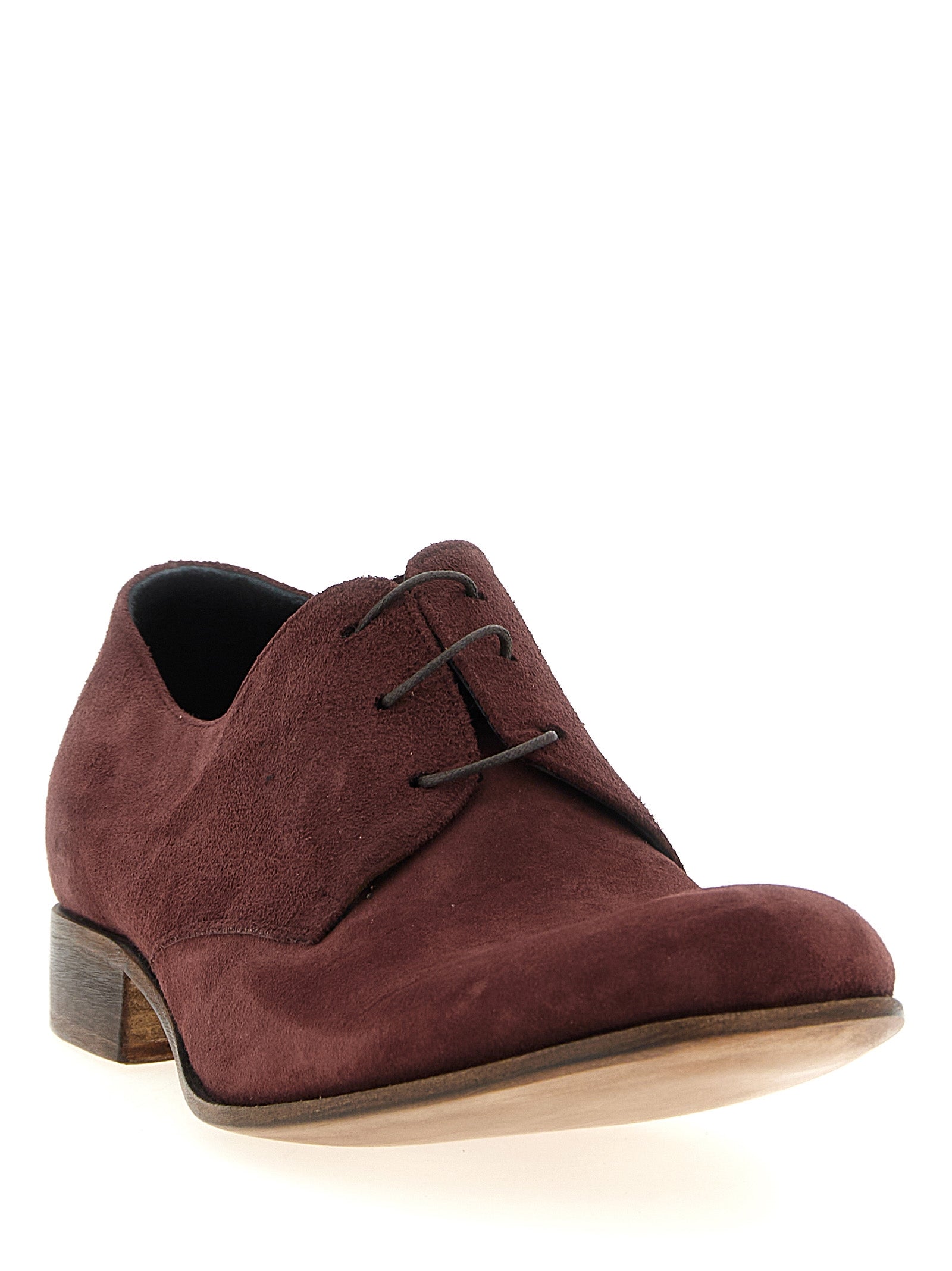 JULIAN Bordeaux Suede Leather Oxfords And Derbies