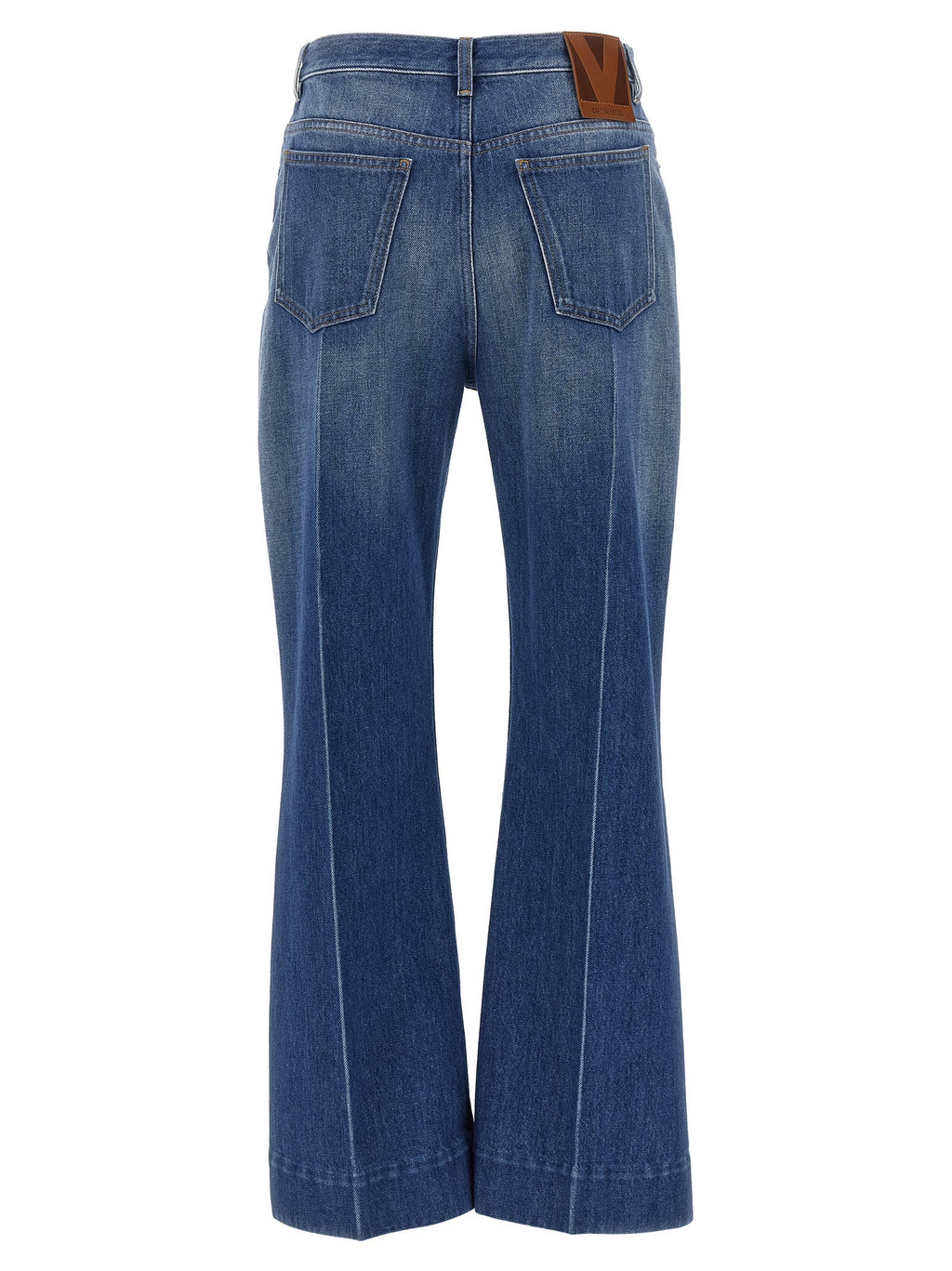 Valentino Garavani Blue Cotton Flared Jeans
