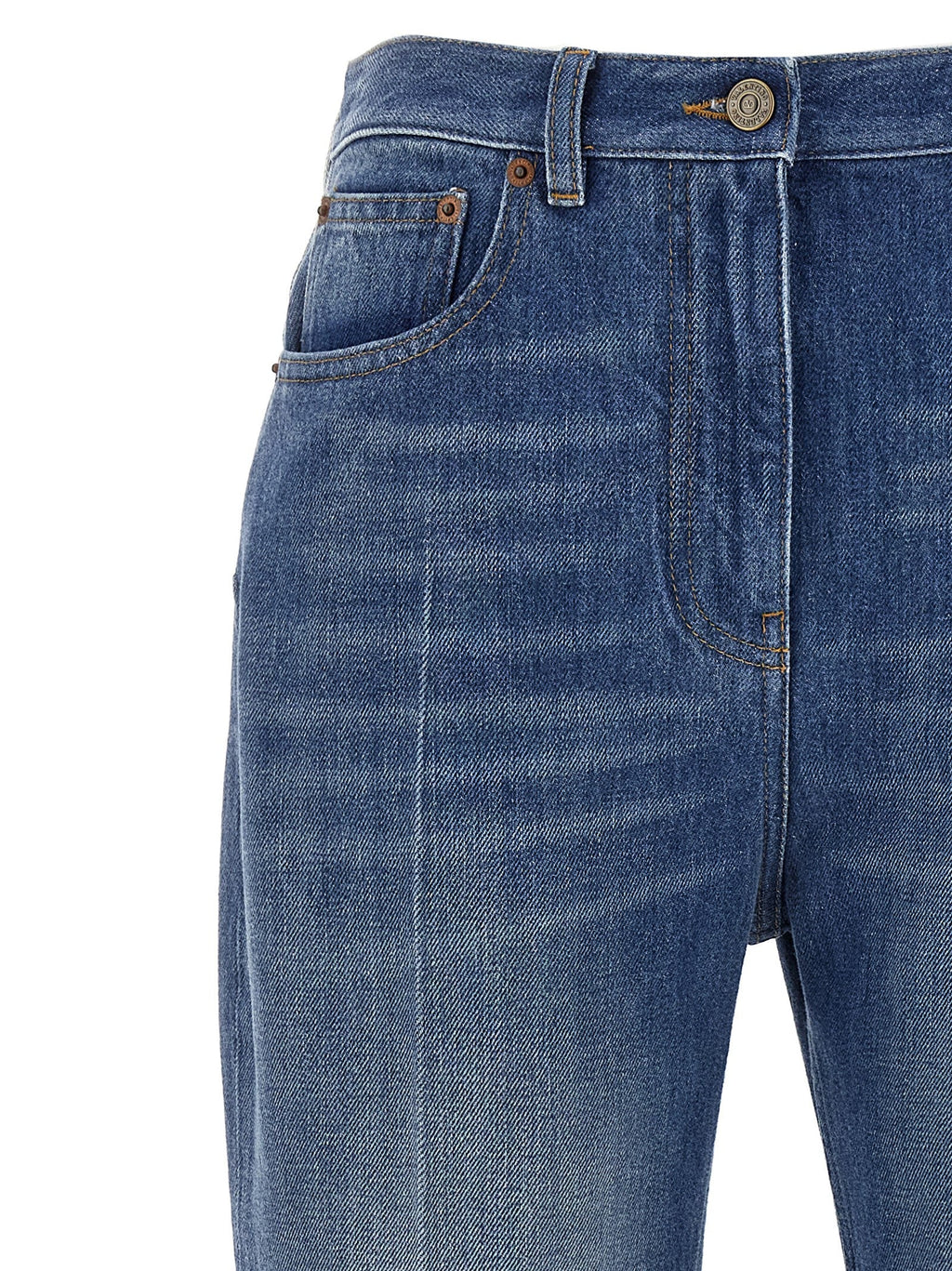 Valentino Garavani Blue Cotton Flared Jeans