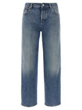 Gucci Blue Cotton Straight-Leg Jeans