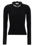 Paco Rabanne Black Wool Cardigan