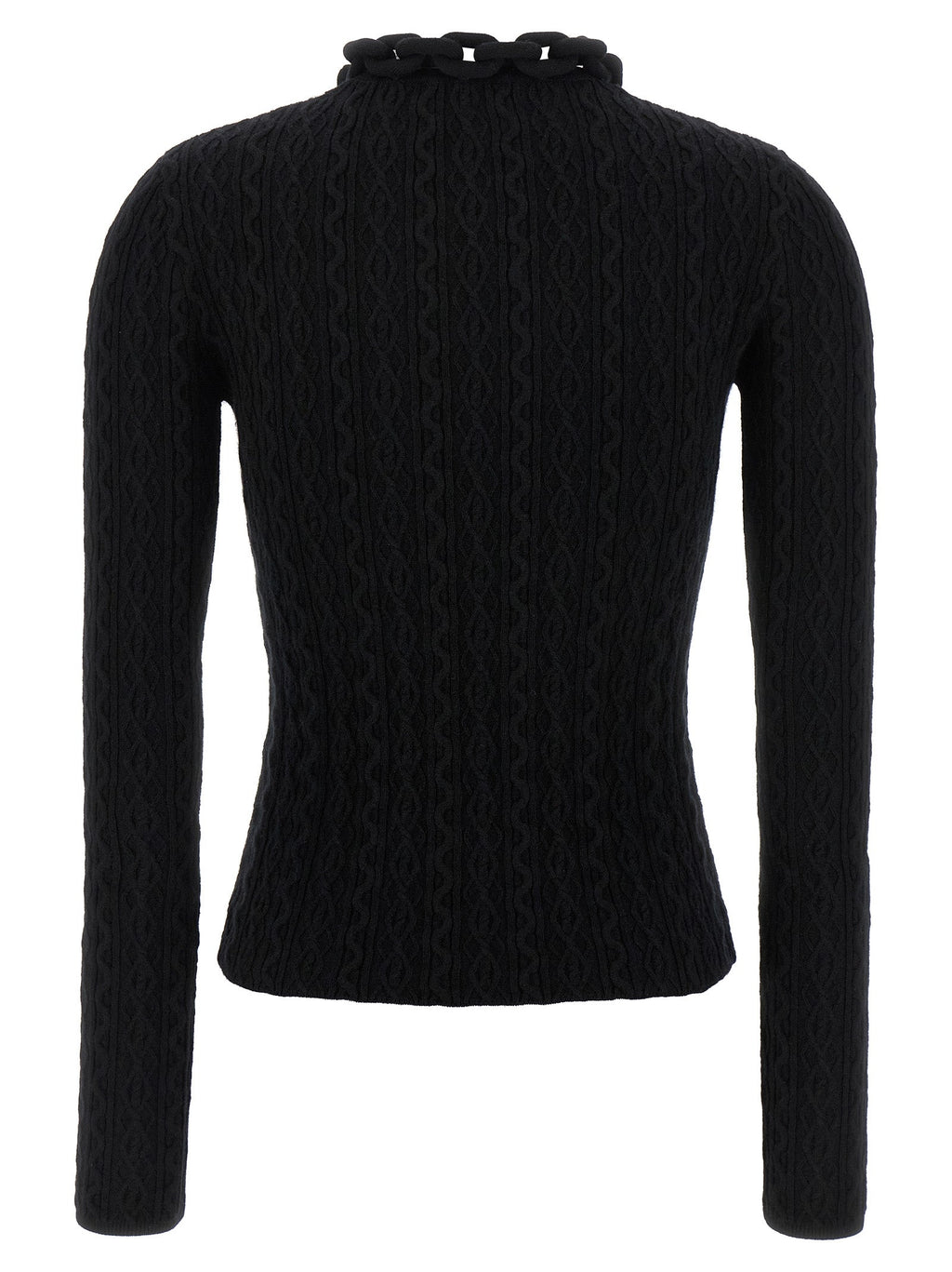 Paco Rabanne Black Wool Cardigan