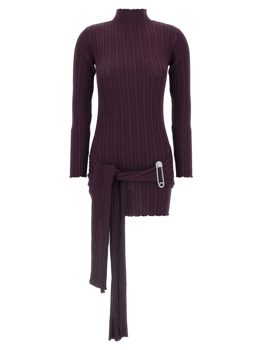 Giuseppe Di Morabito Purple Wool Short Dress