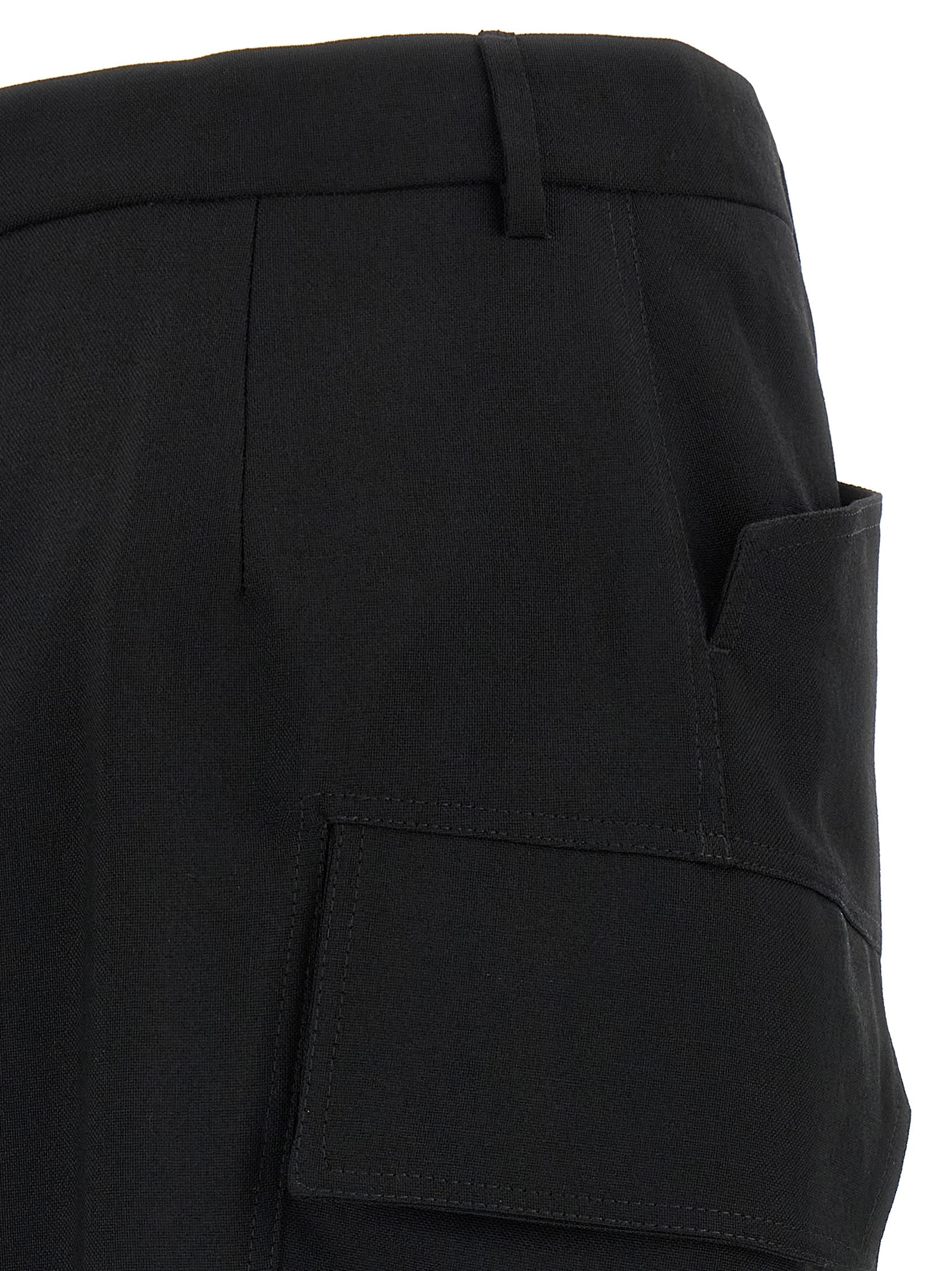 Rick Owens Black Wool Midi Skirt