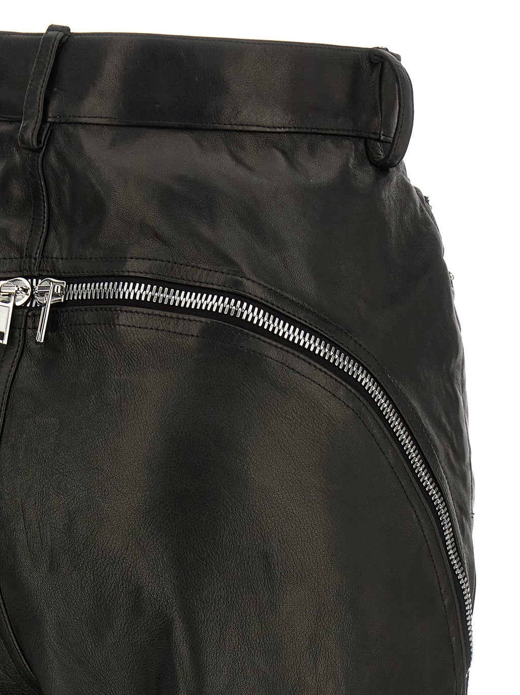 Rick Owens Black Leather Pants