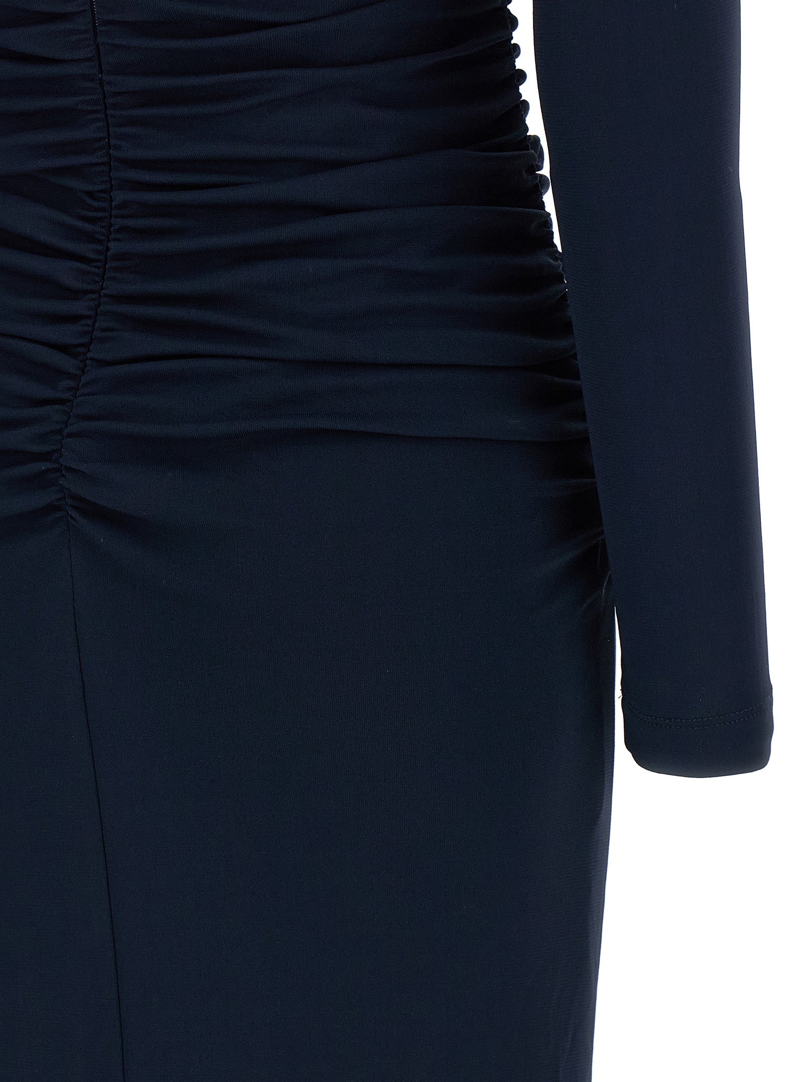 Carolina Herrera Blue Marabou Midi Dress