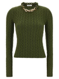 Paco Rabanne Bicolor Wool Cardigan