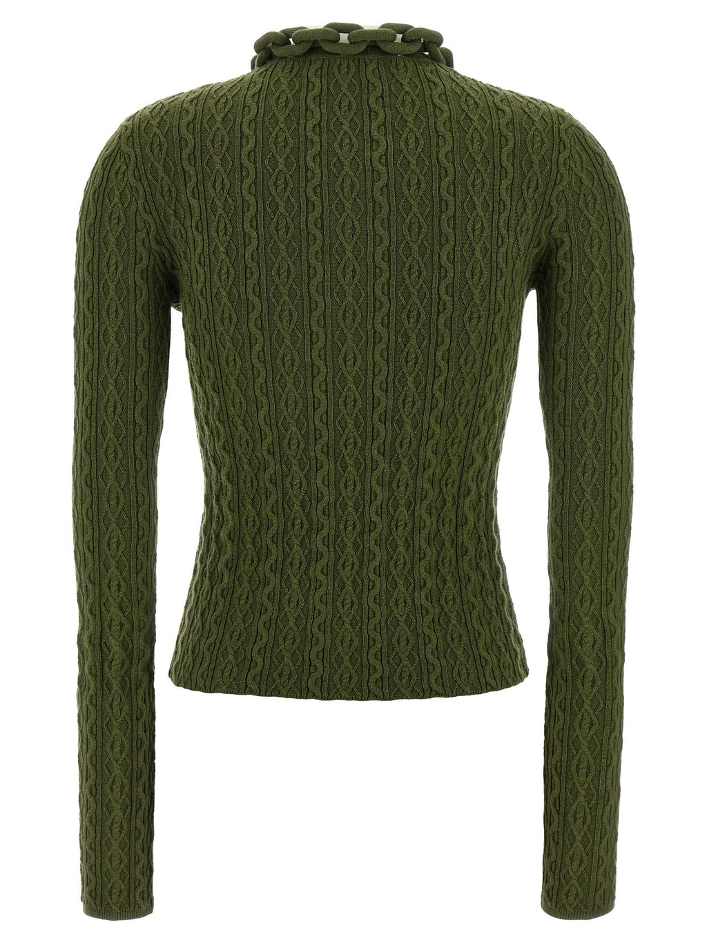 Paco Rabanne Bicolor Wool Cardigan
