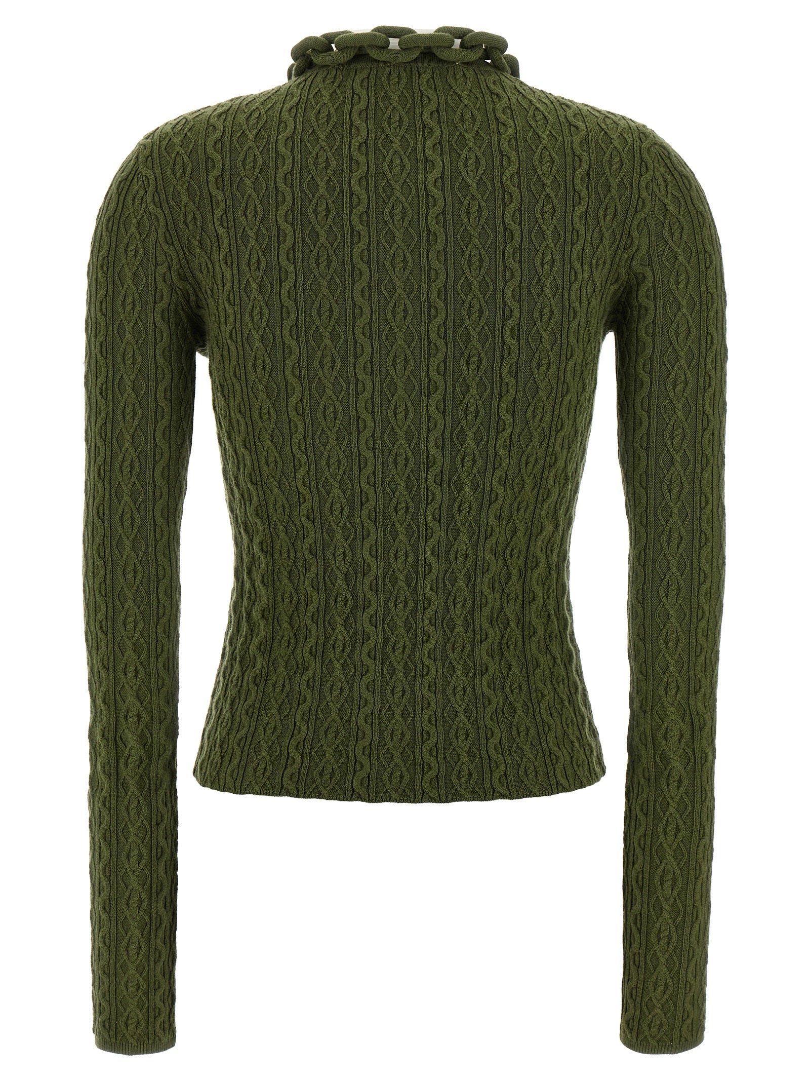 Paco Rabanne Bicolor Wool Cardigan