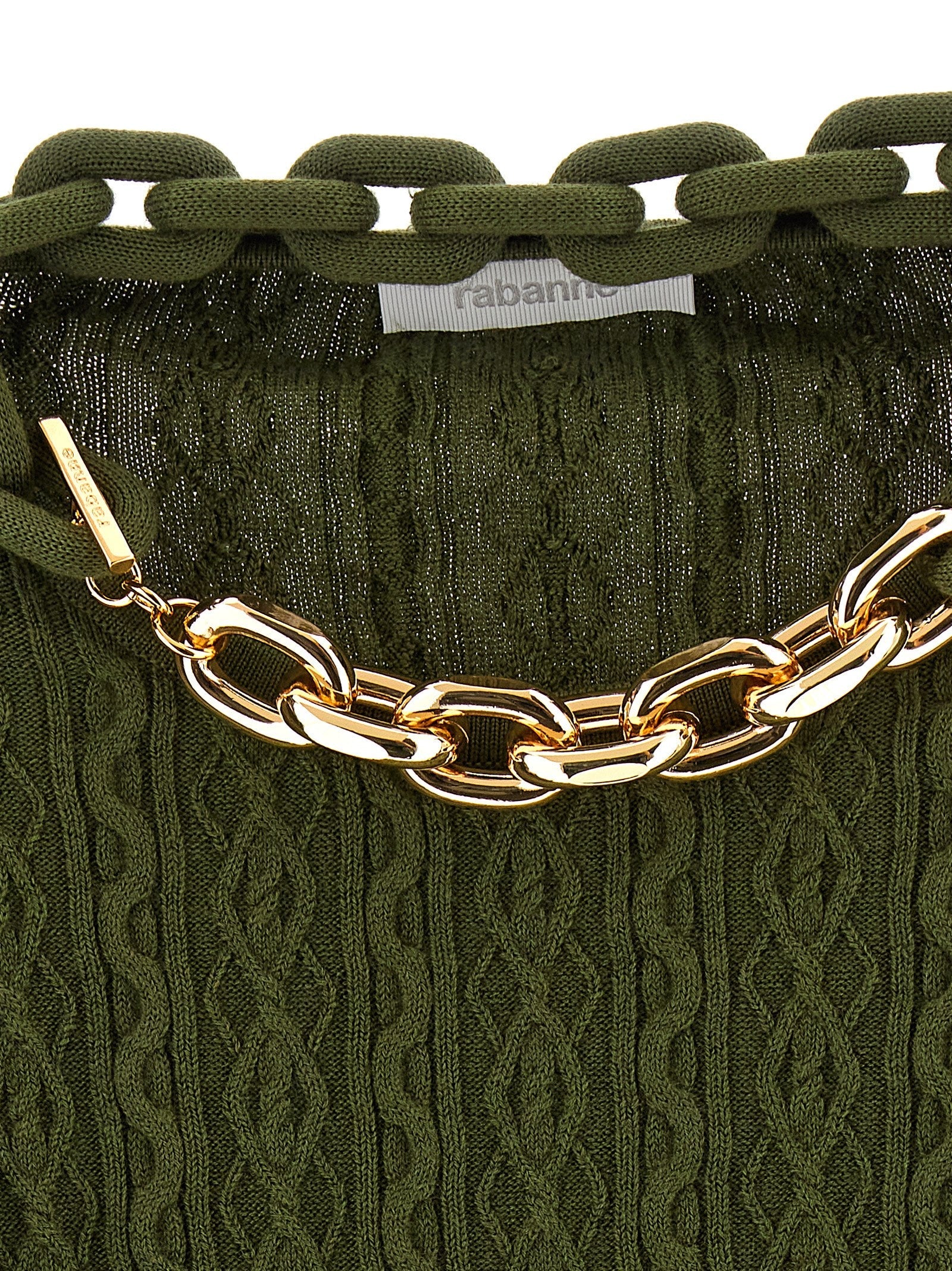 Paco Rabanne Bicolor Wool Cardigan