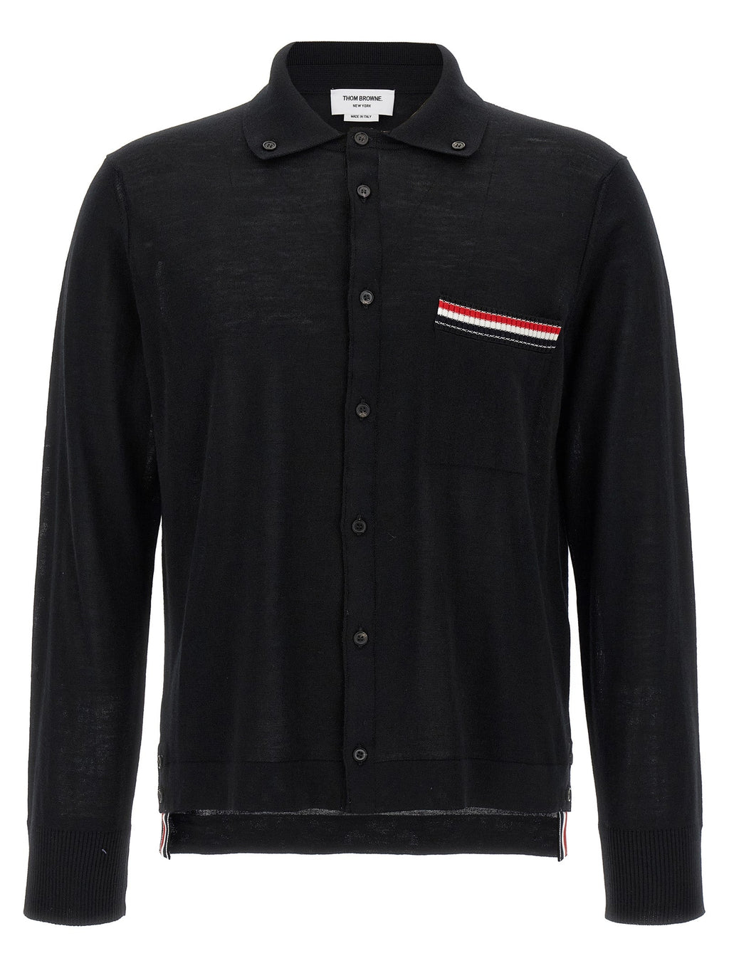 Thom Browne Black Virgin Wool Cardigan