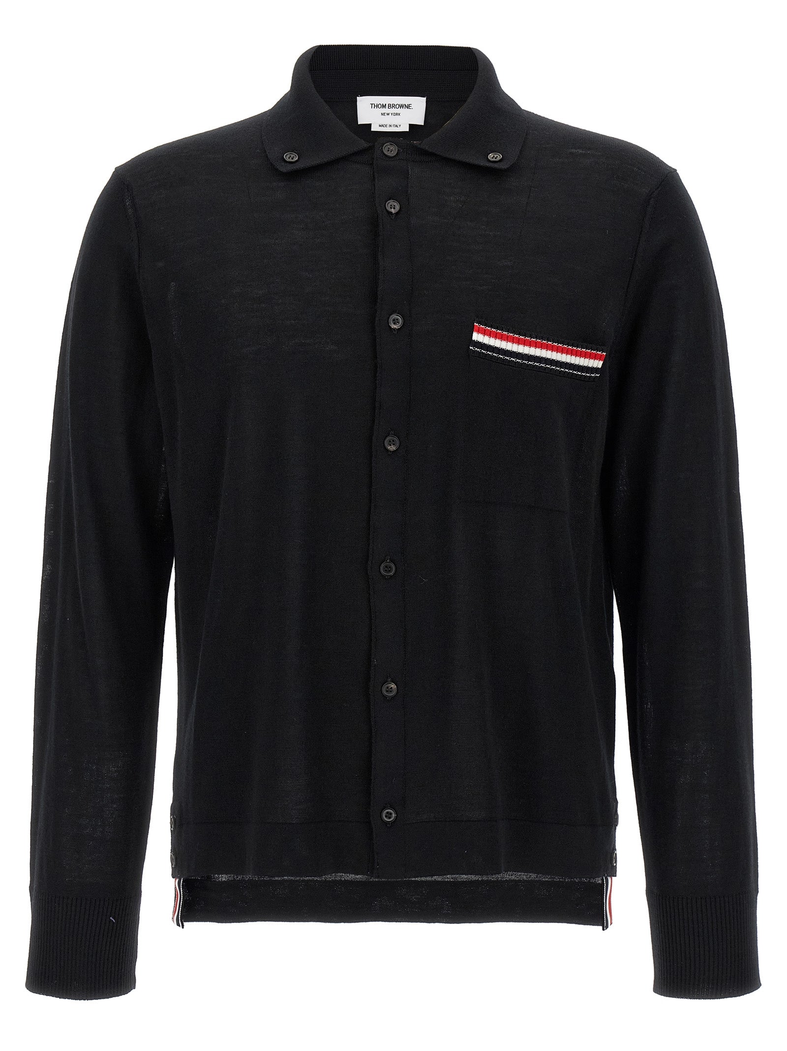 Thom Browne Black Virgin Wool Cardigan