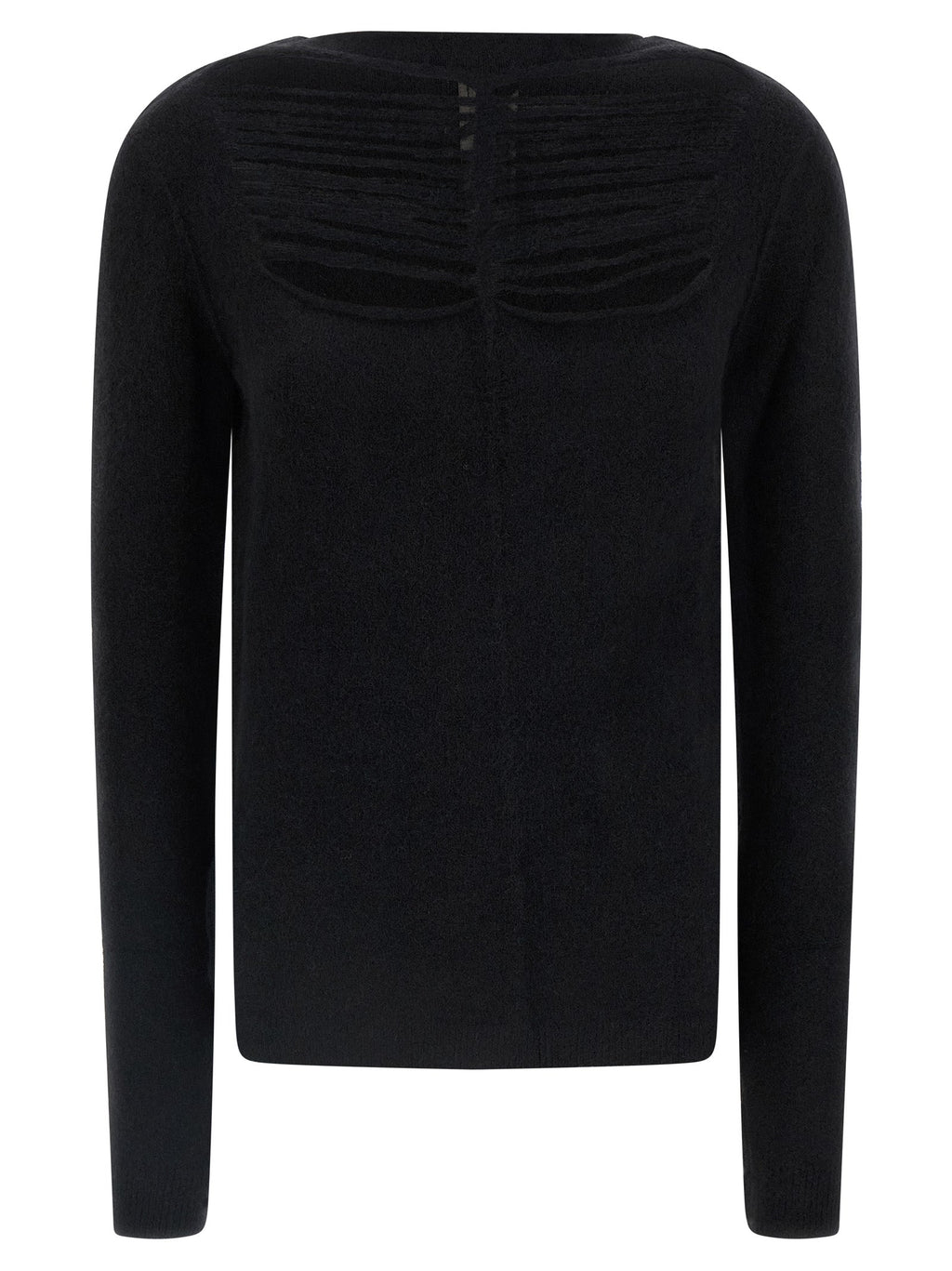 Rick Owens Black Wool Cardigan