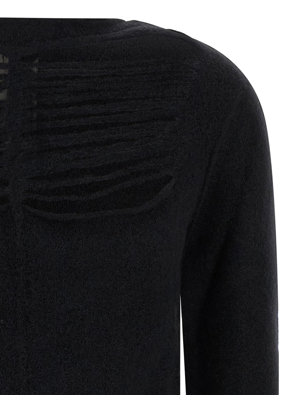 Rick Owens Black Wool Cardigan