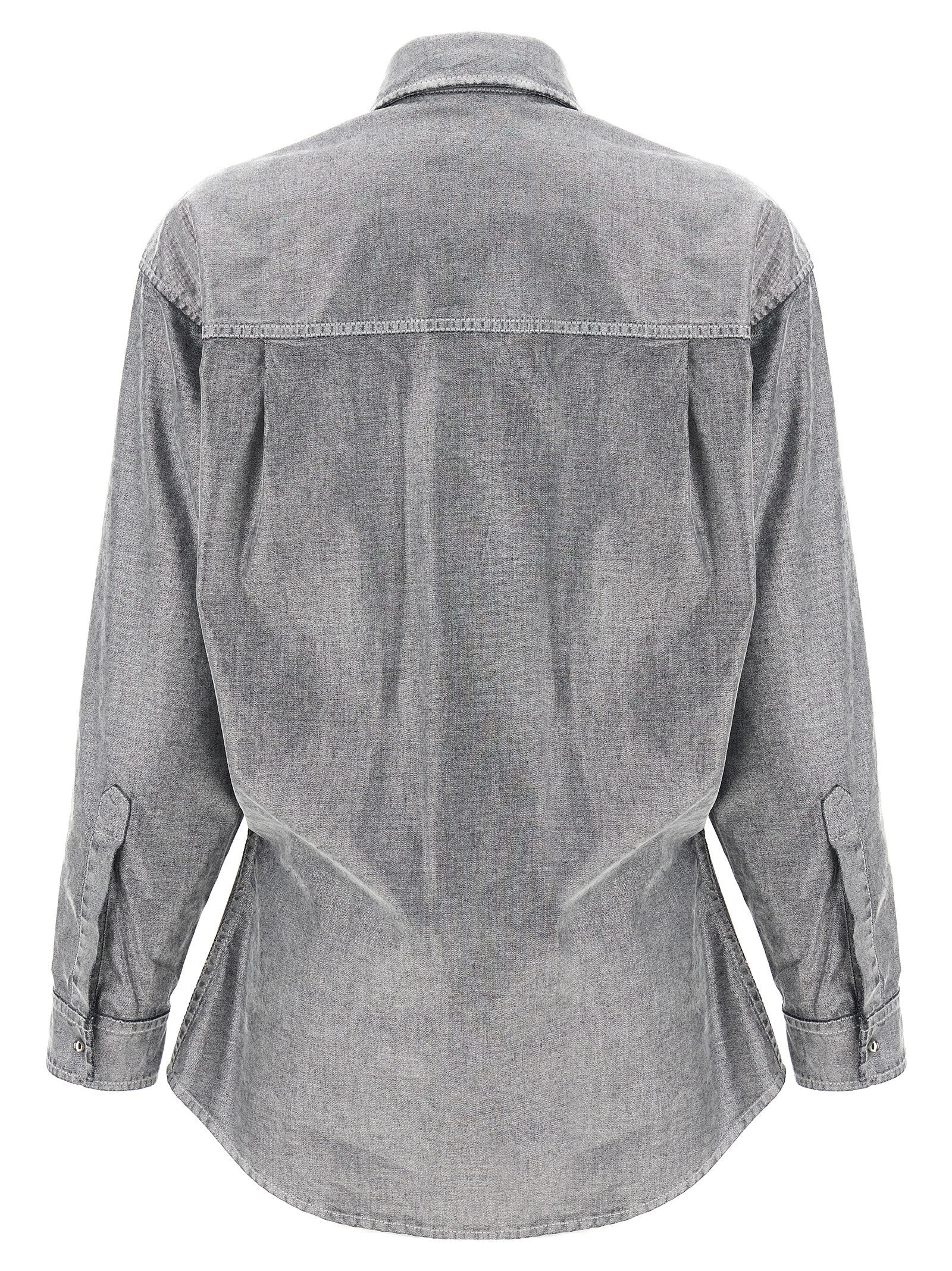 Darkpark Silver Cotton Blouse