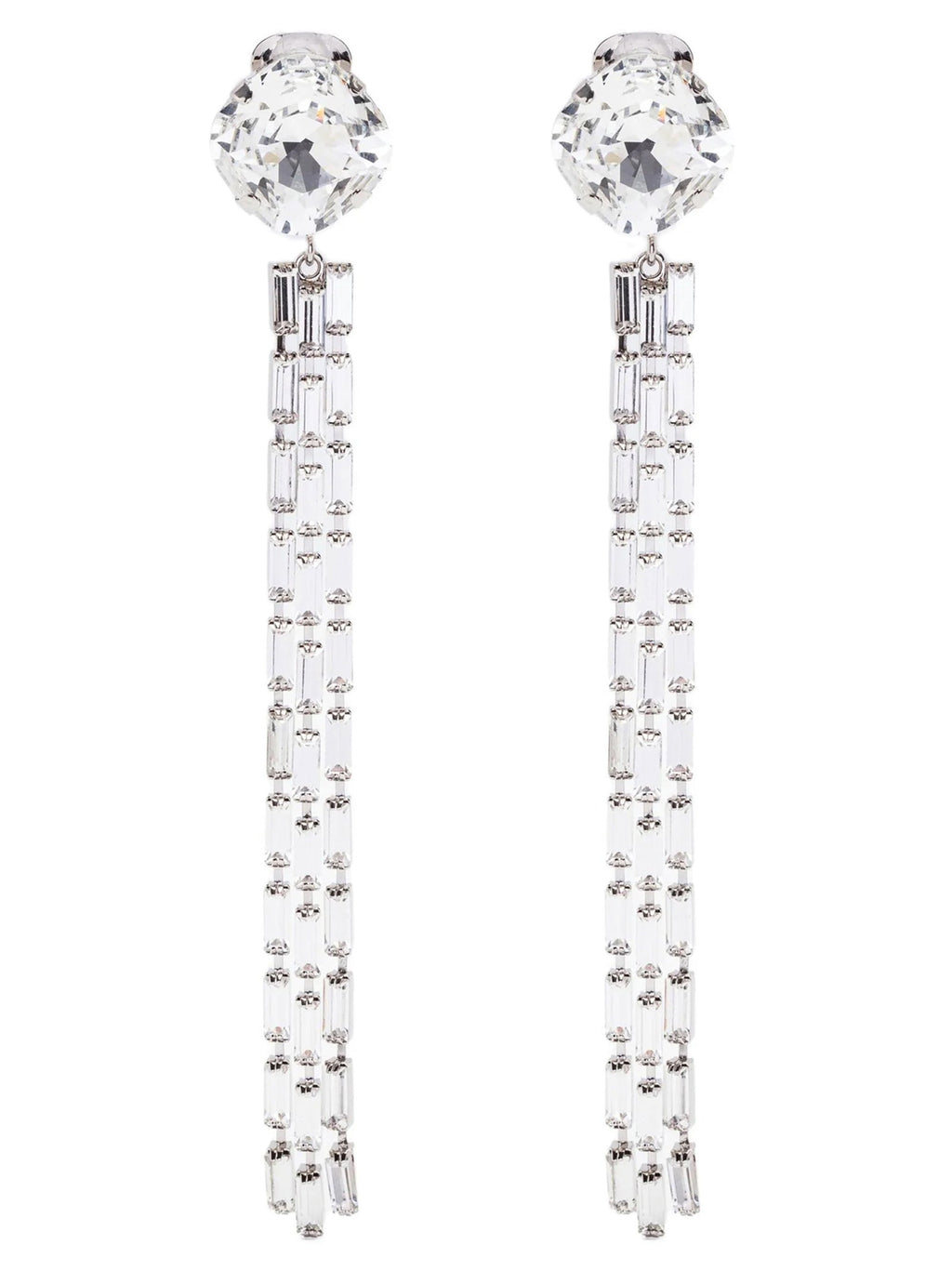 Alessandra Rich Silver Glass Earrings