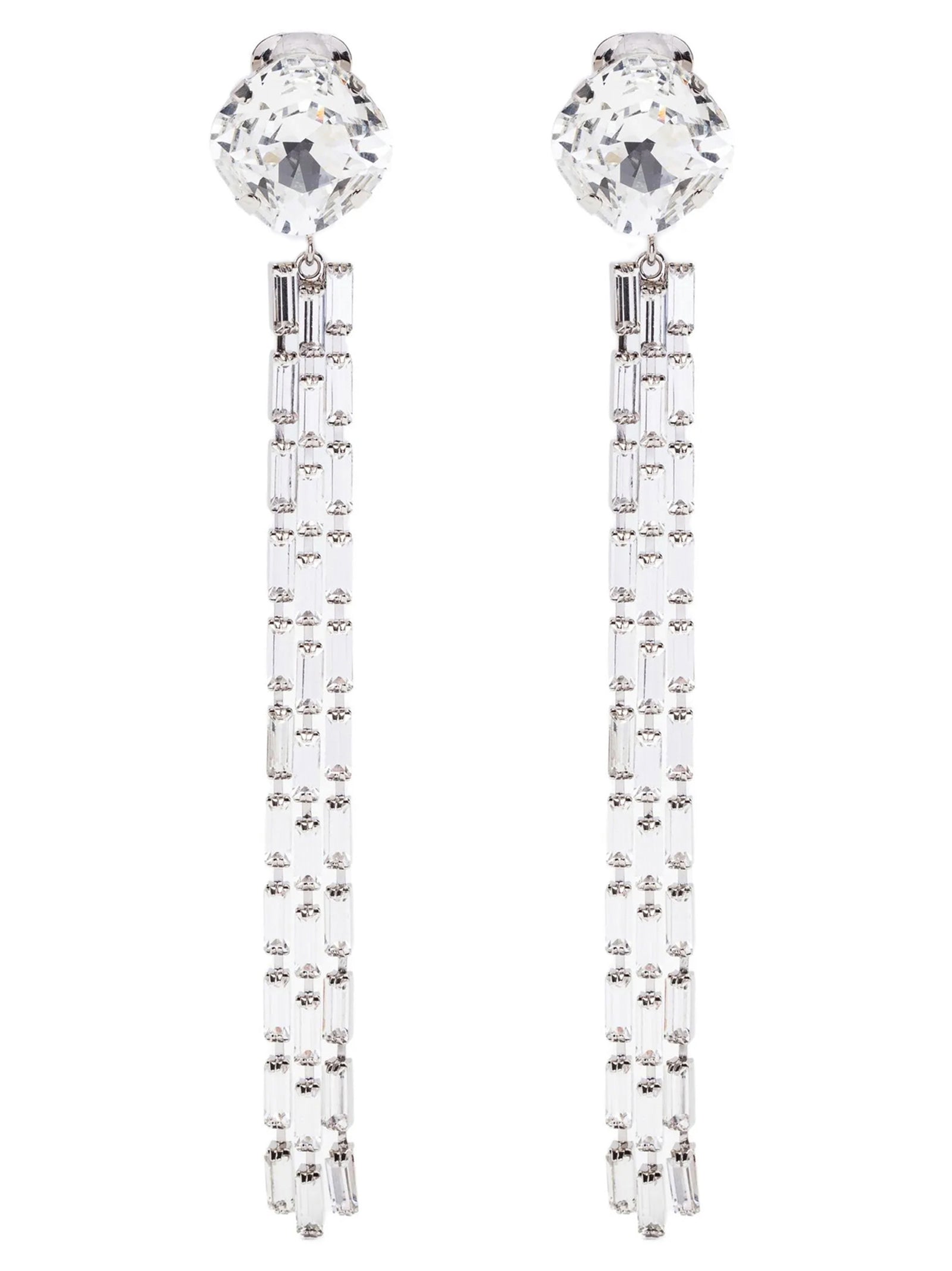 Alessandra Rich Silver Glass Earrings