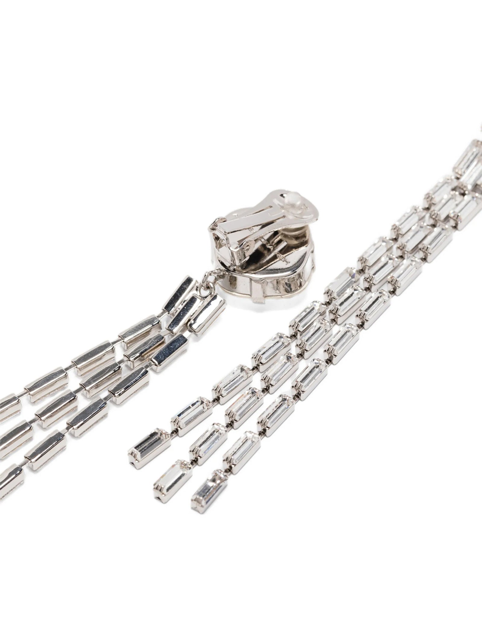 Alessandra Rich Silver Glass Earrings