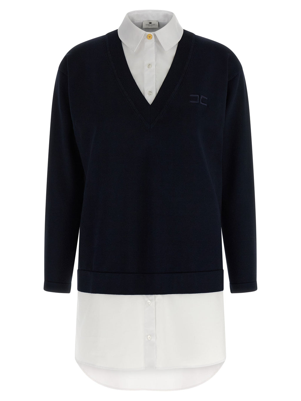 Elisabetta Franchi Blue Viscose Short Dress